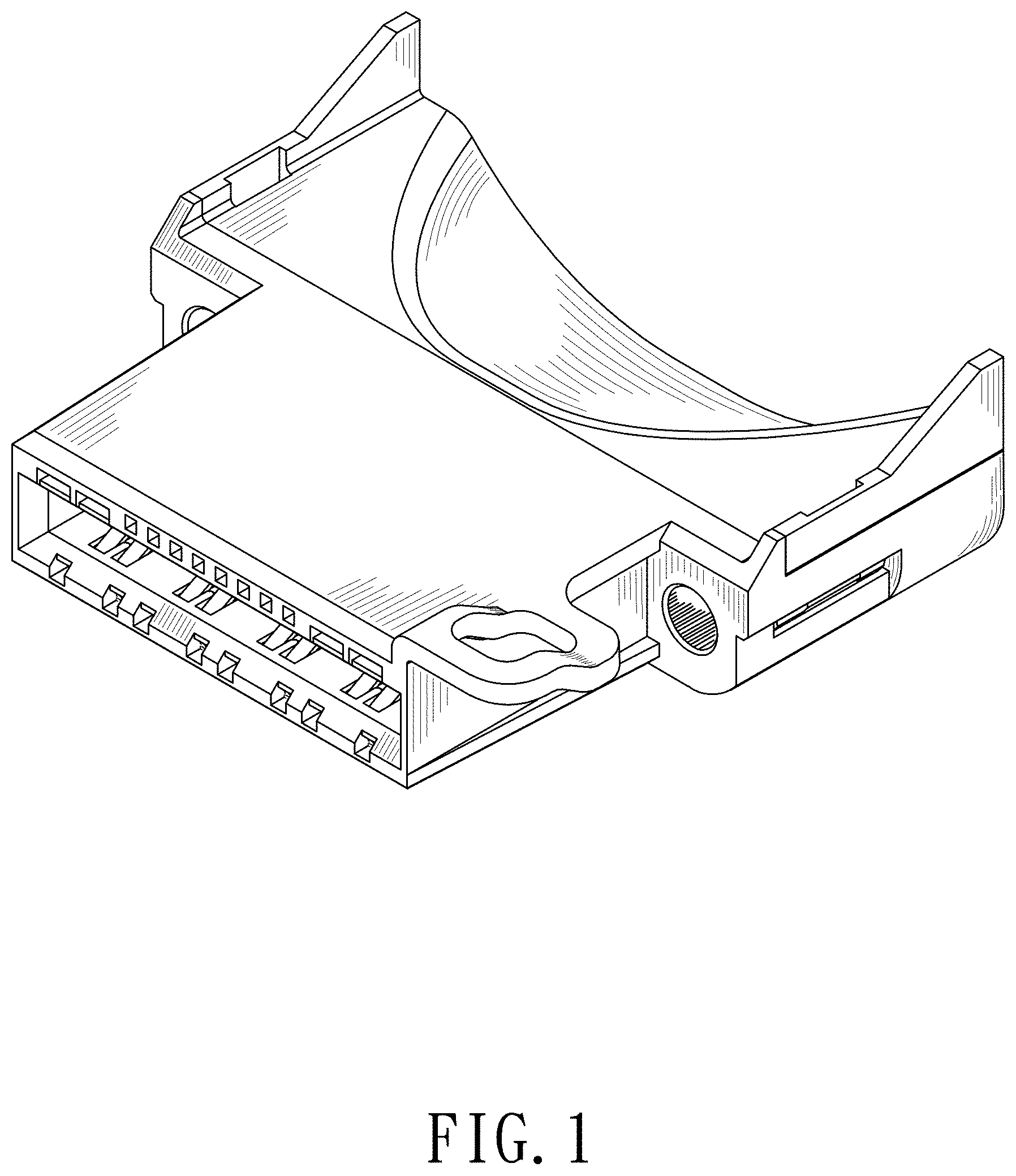 Patent USD1001743 Figure 1 – Connector of fan