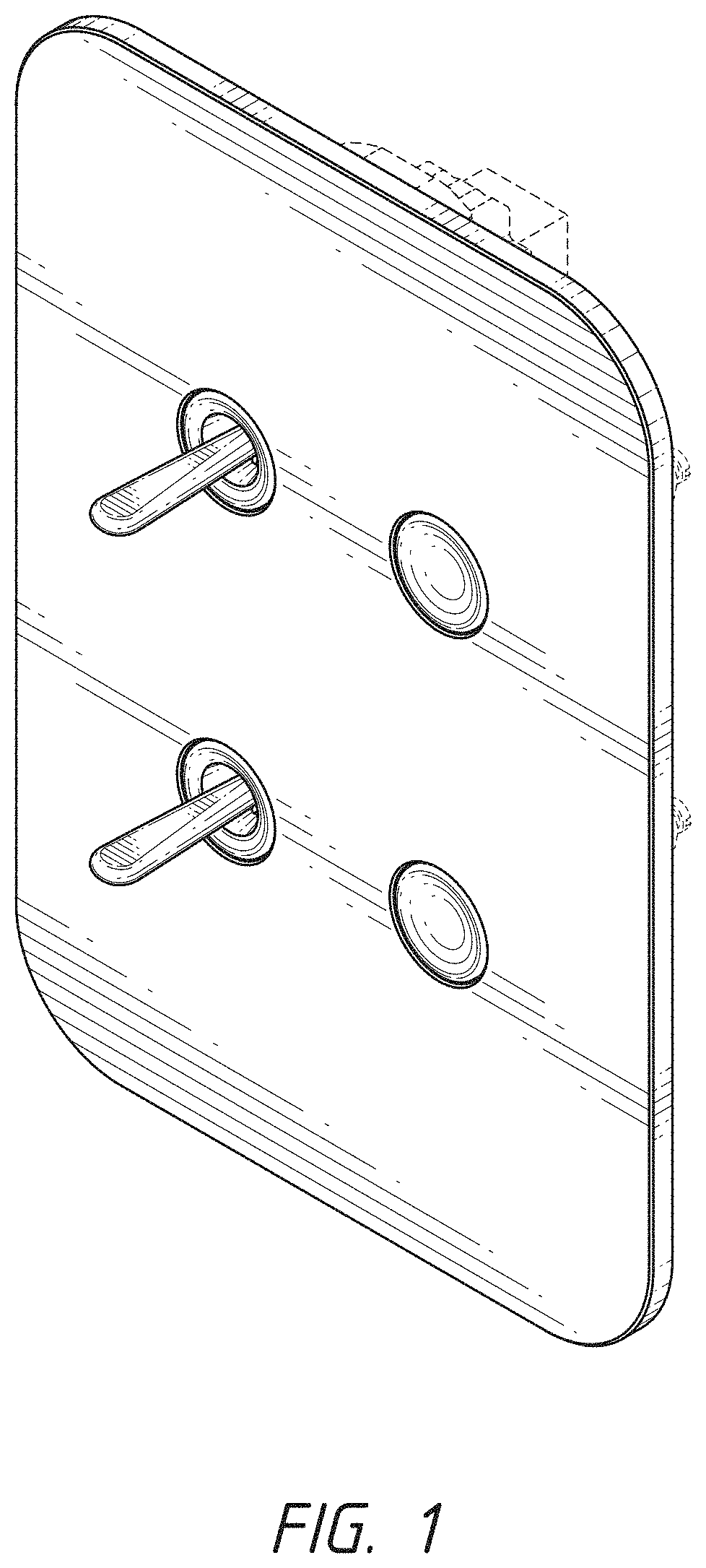 Patent USD1001748 Figure 1 – Switch plate