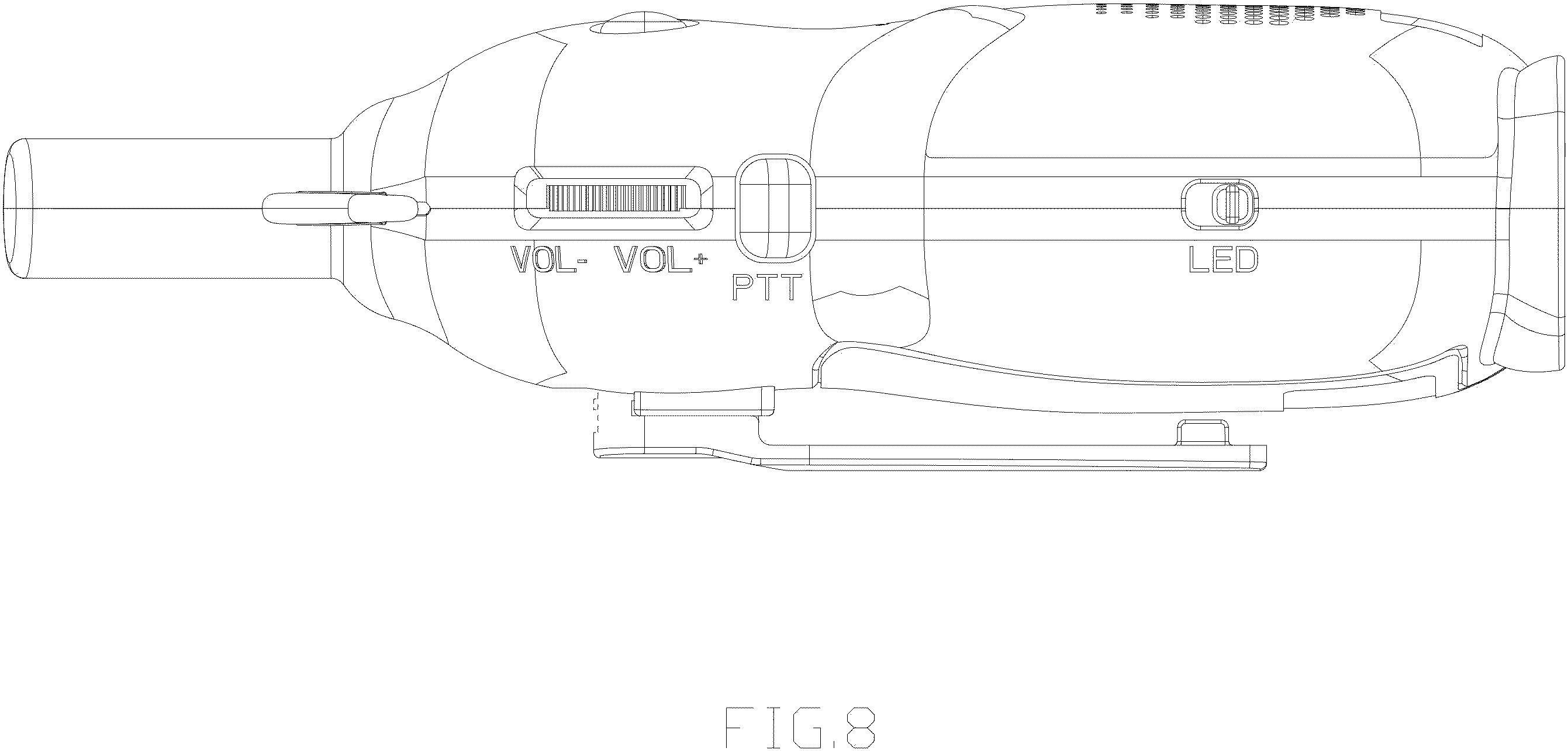 Patent USD1001757 Figure 8 – Two way radio