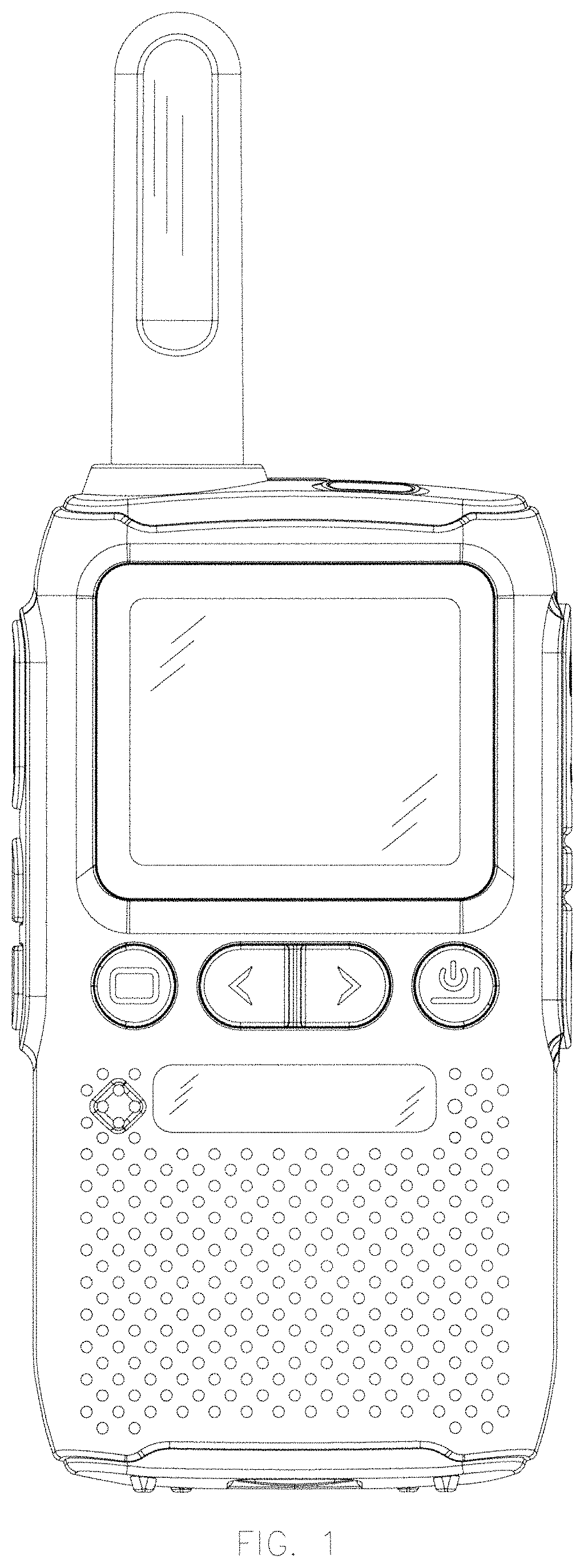 Patent USD1001758 — Walkie talkie — Figure 1