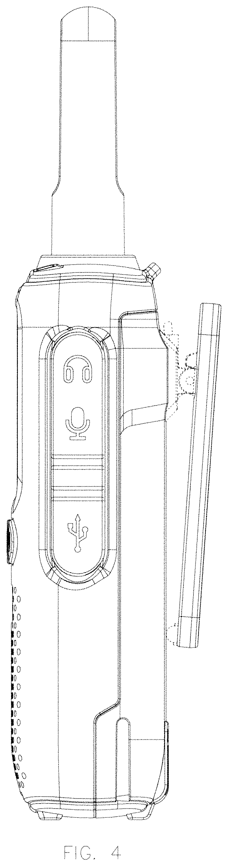 Patent USD1001758 Figure 4 – Walkie talkie