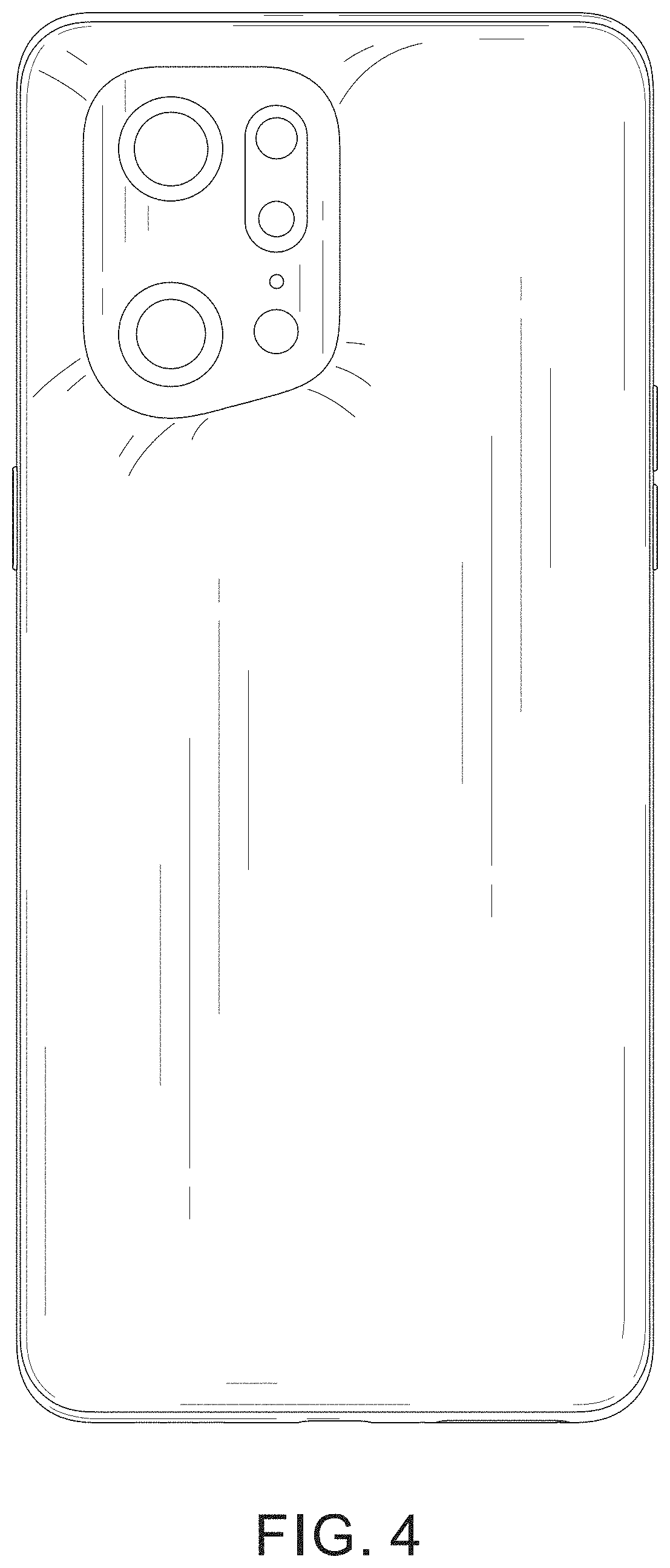 Patent USD1001763 Figure 4 – Mobile phone