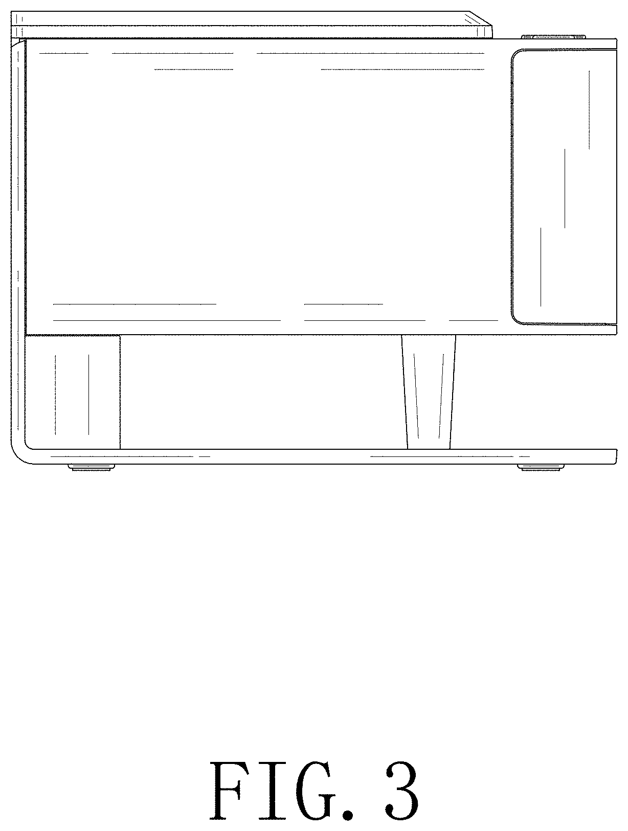 Patent USD1001767 Figure 3 – UVC sterilization box with charger and clock and speaker