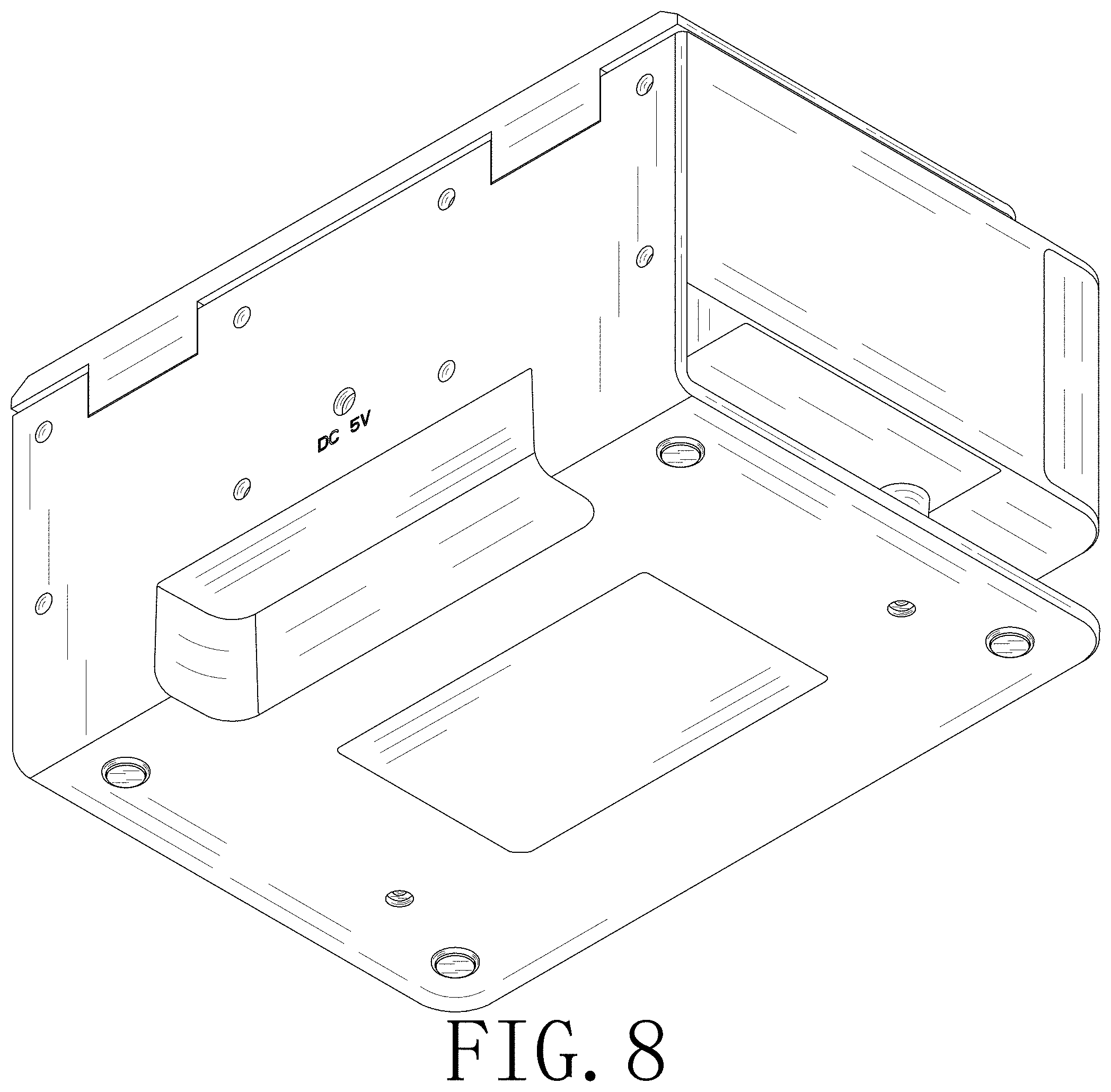 Patent USD1001767 Figure 8 – UVC sterilization box with charger and clock and speaker