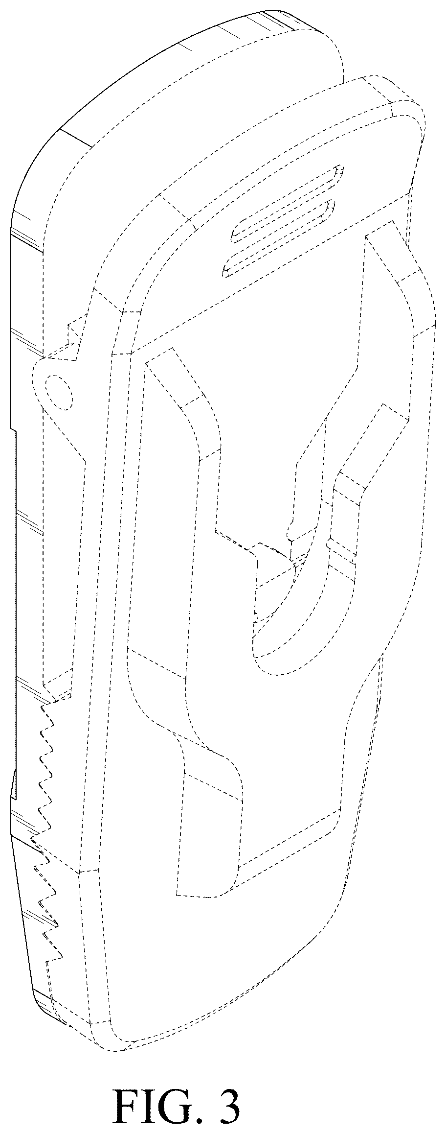 Patent USD1001779 Figure 3 – Clip mount