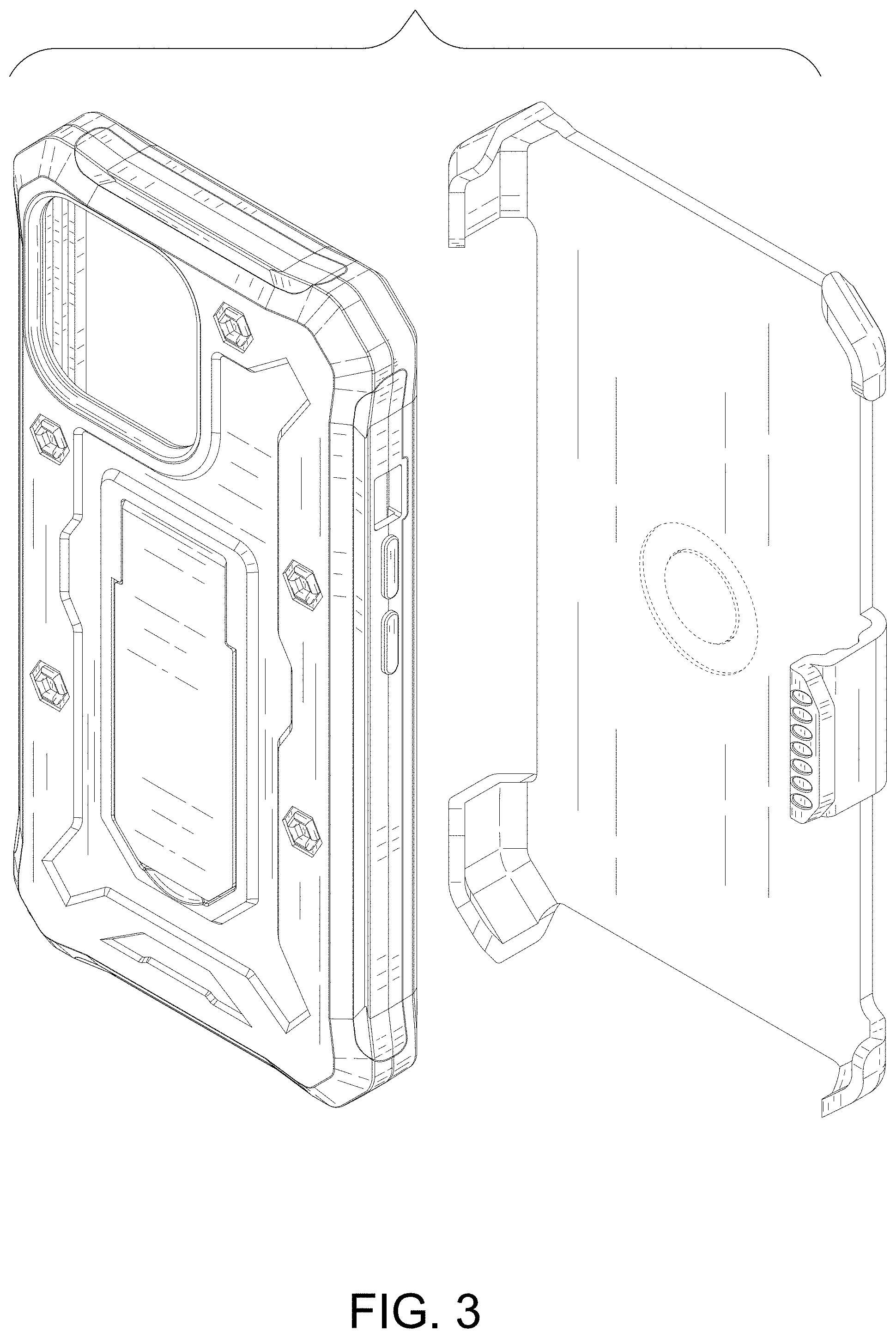 Patent USD1001790 Figure 3 – Phone case