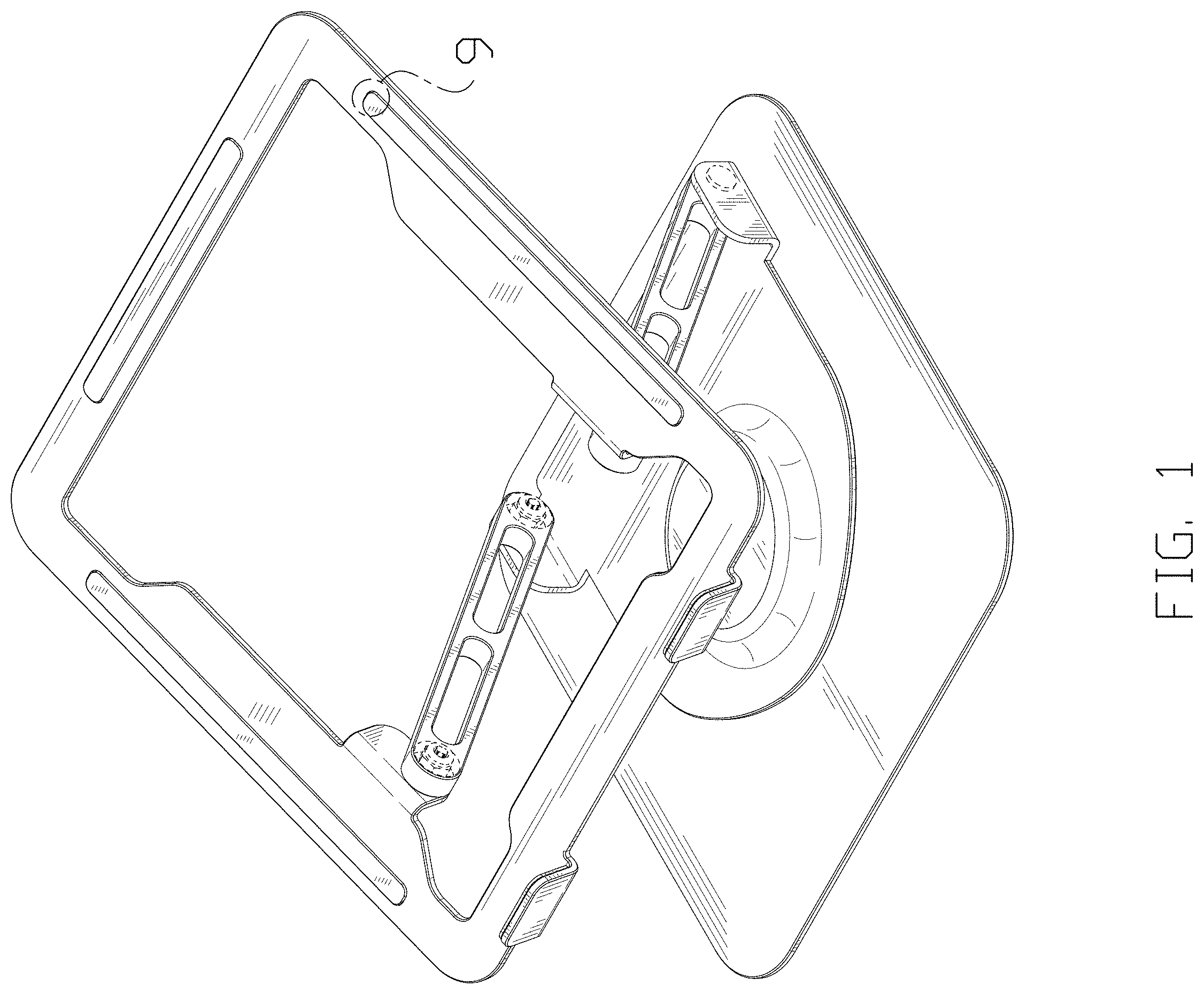 Patent USD1001814 Figure 1 – Foldable laptop stand