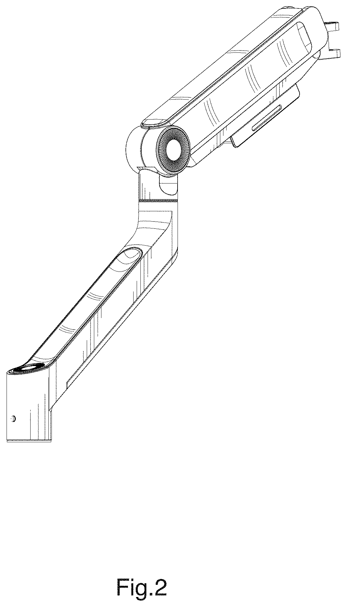 Patent USD1001816 Figure 2 – Monitor arm
