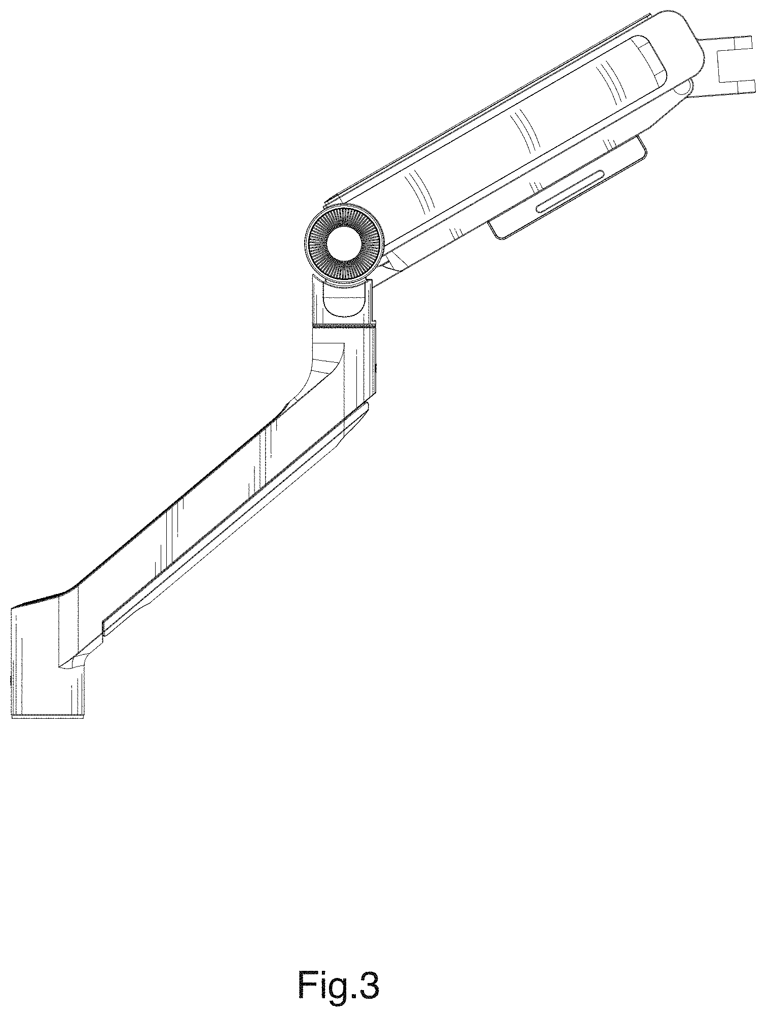 Patent USD1001816 Figure 3 – Monitor arm