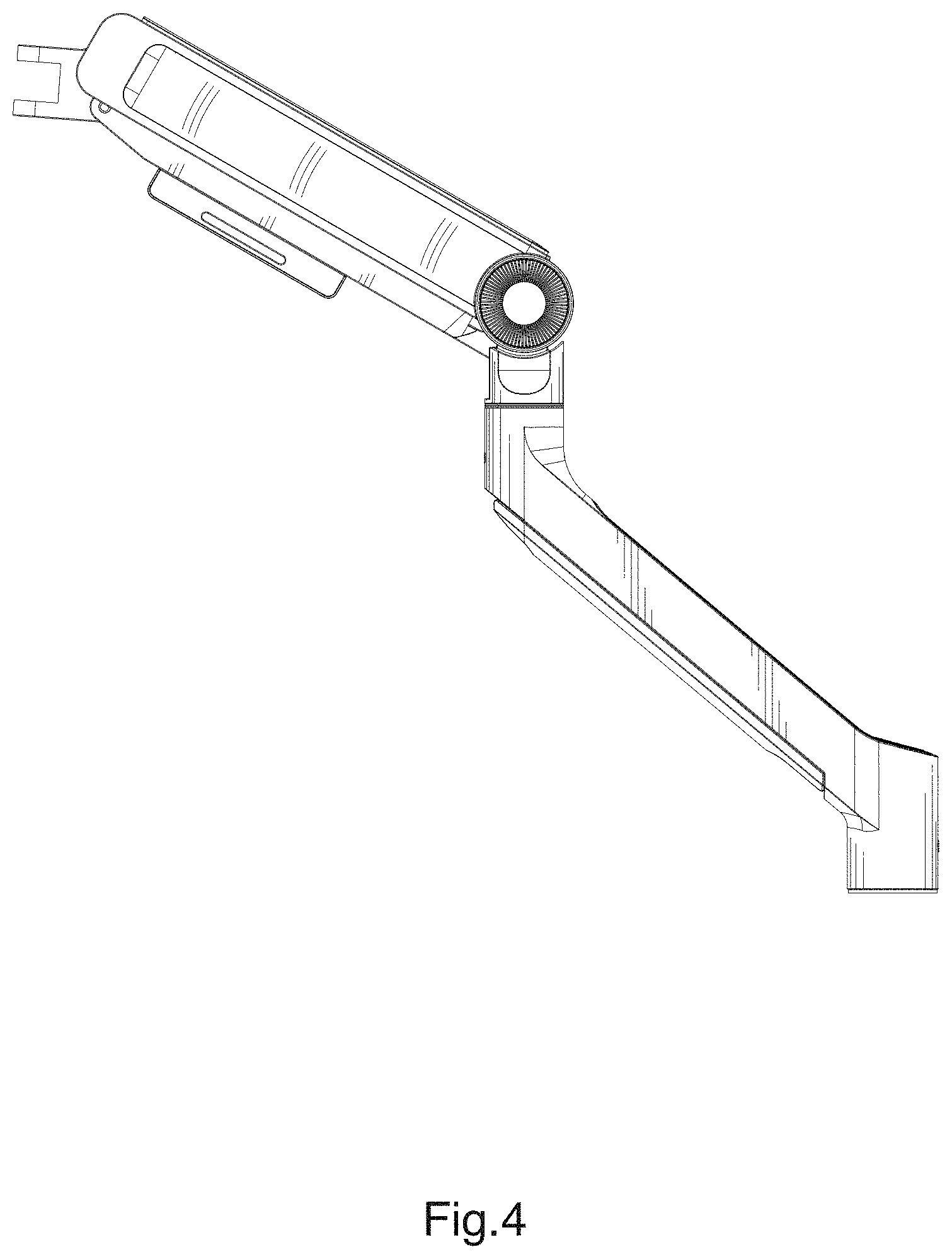 Patent USD1001816 Figure 4 – Monitor arm
