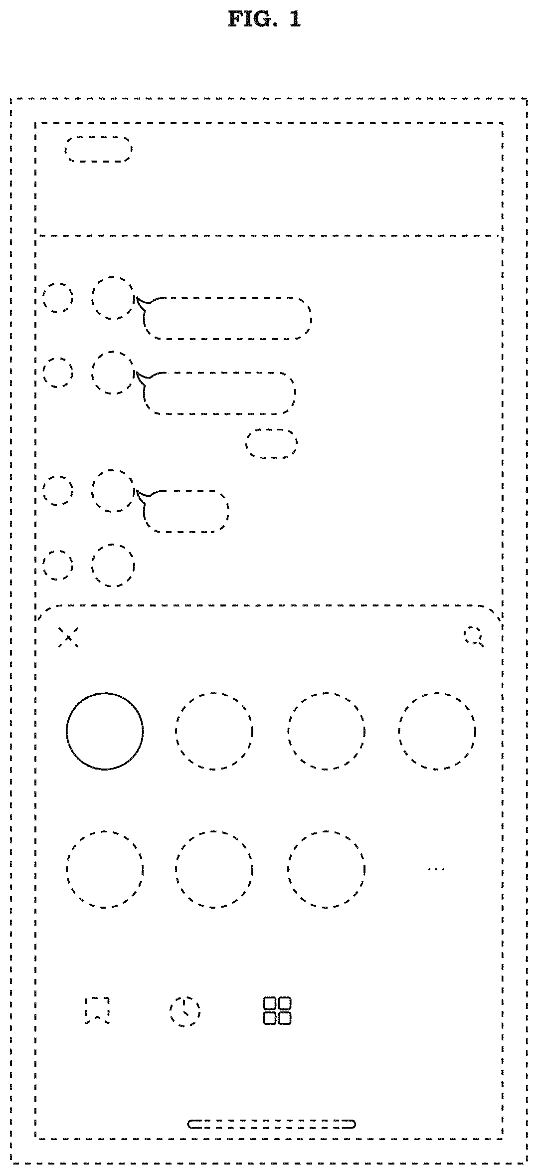 Patent USD1001820 Figure 1 – Display panel with a graphical user interface