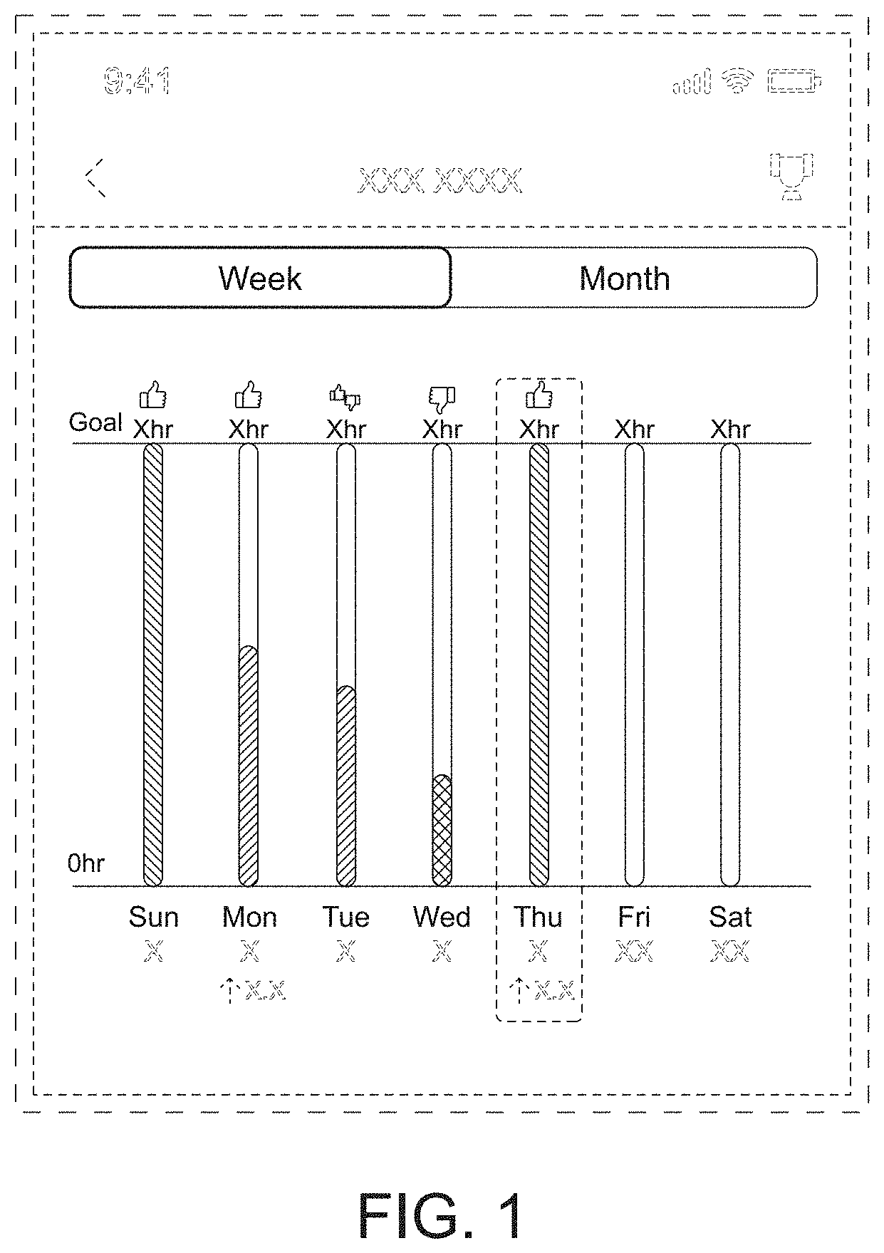 Patent USD1001825 Figure 1 – Display screen or portion thereof with a graphical user interface