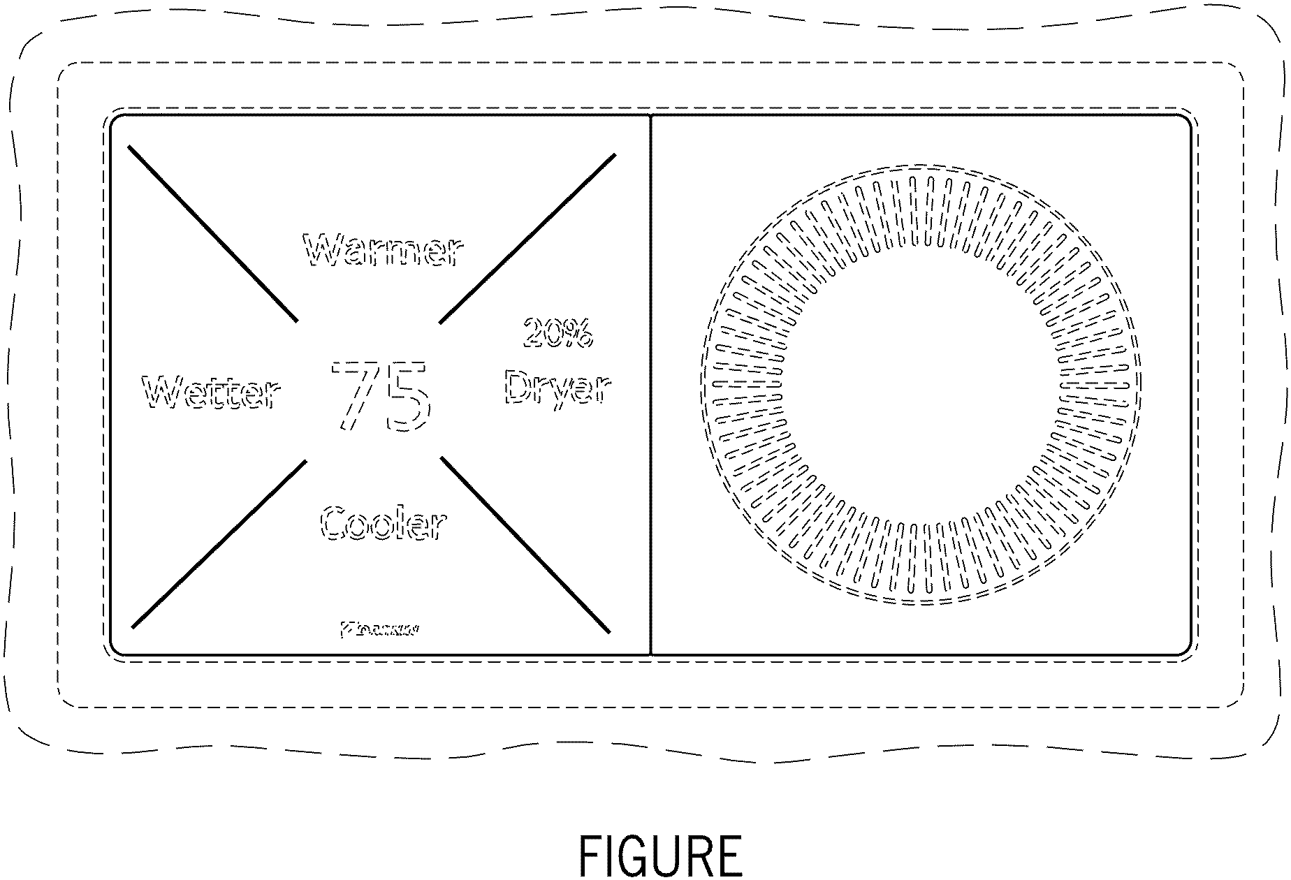 Patent USD1001831 — Display screen with graphical user interface for an HVAC control device — Figure 1