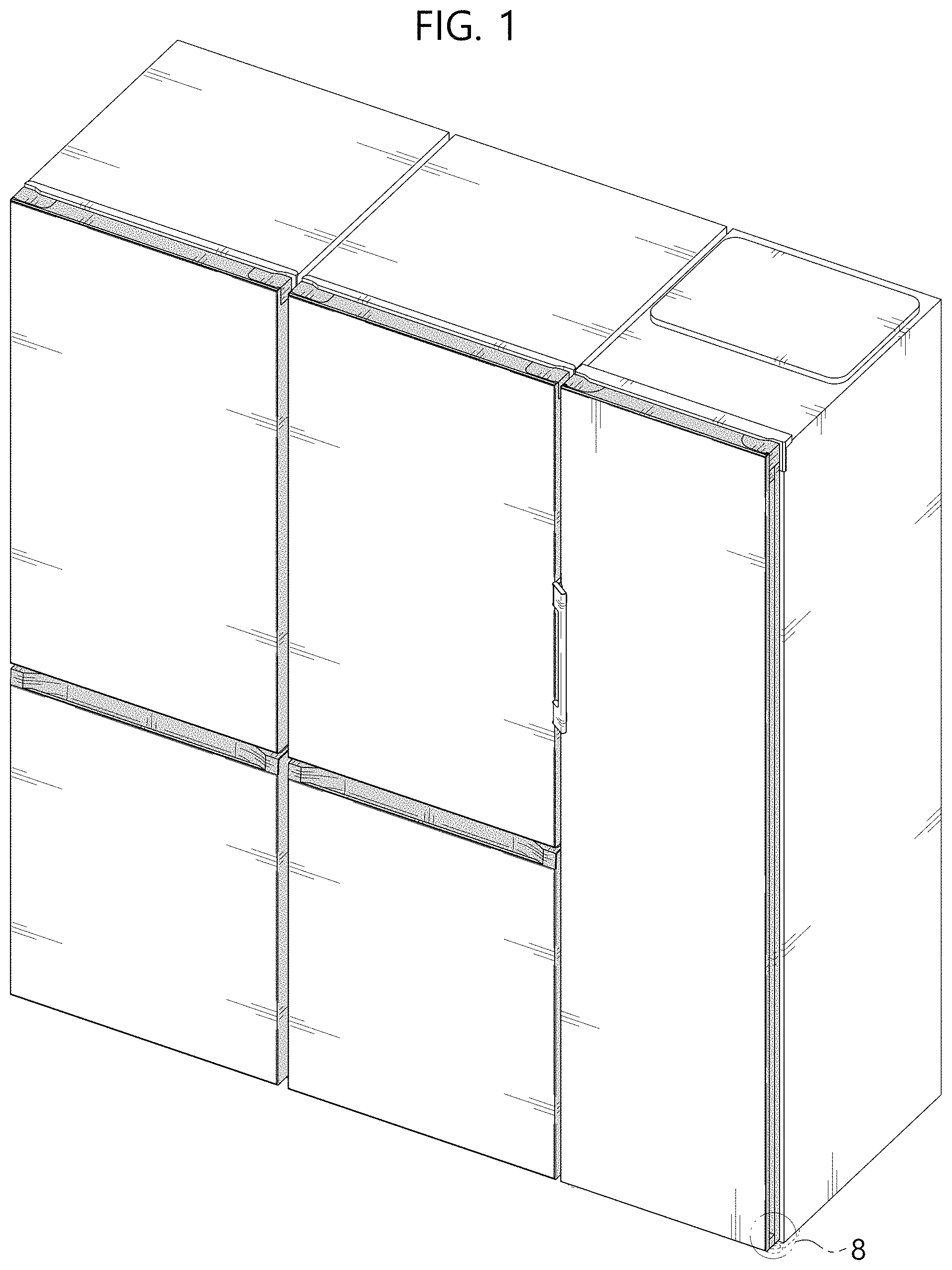 Patent USD1001849 Figure 1 – Refrigerator