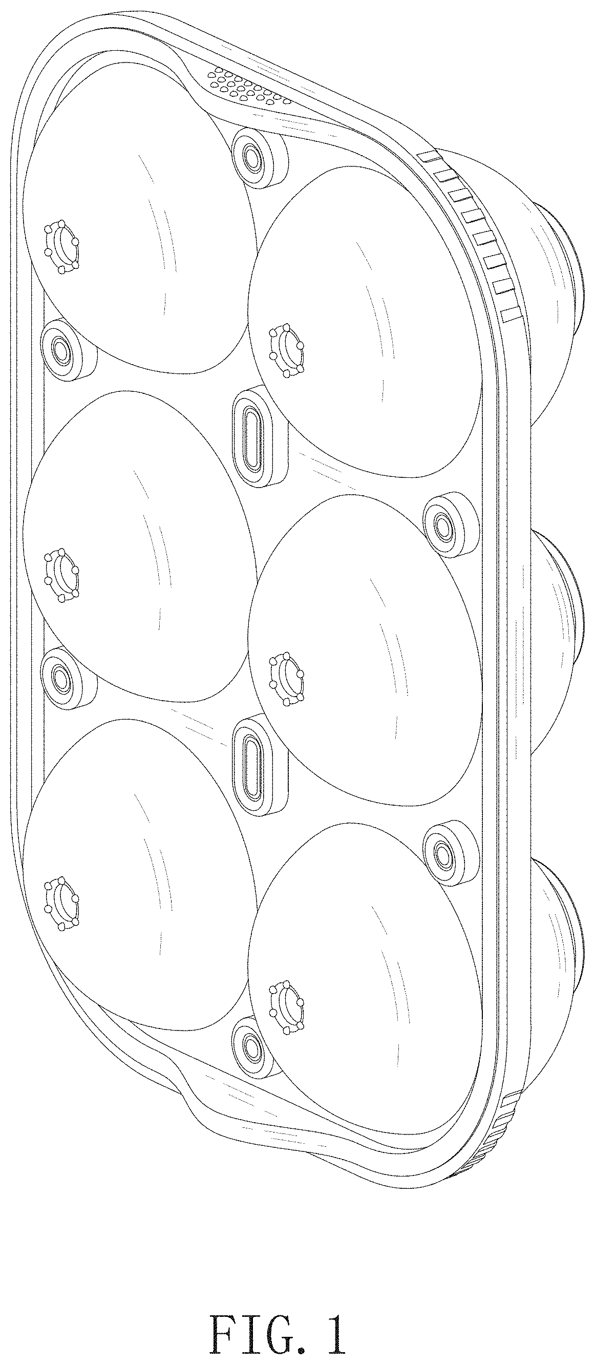 Patent USD1001850 Figure 1 – Ice mold