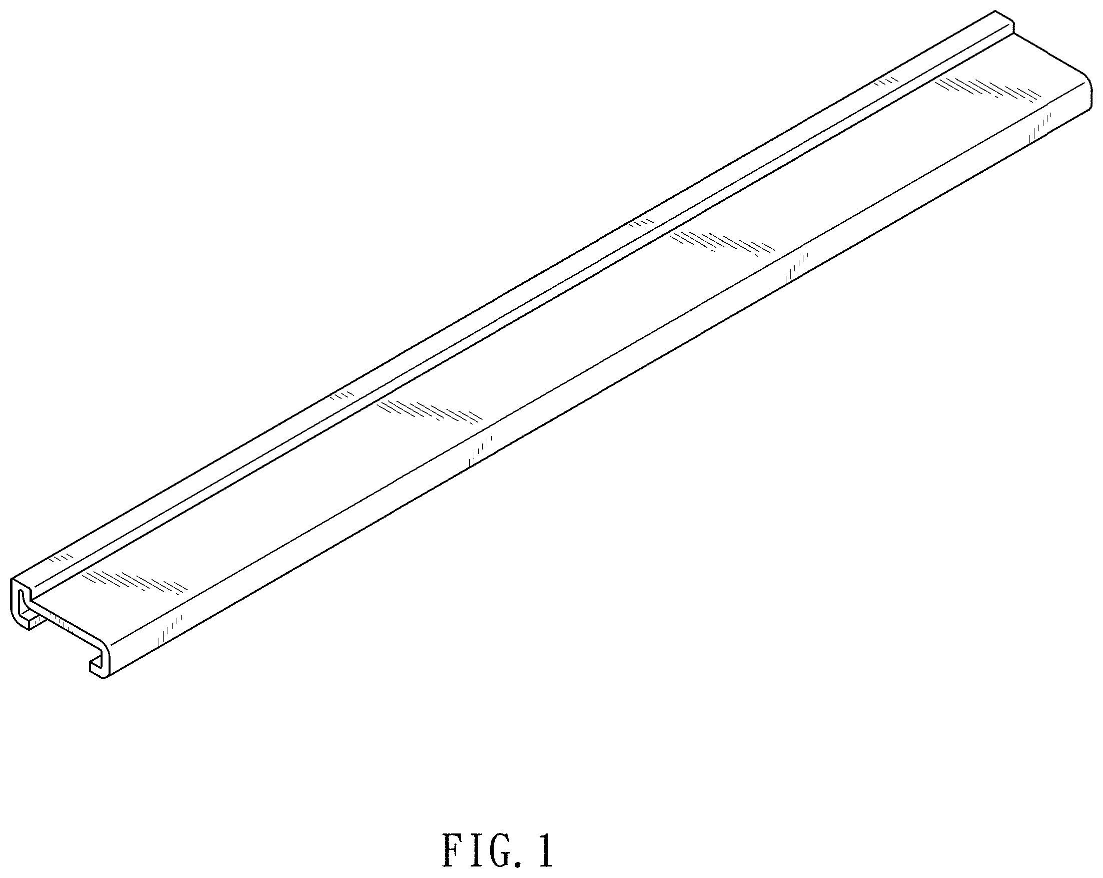 Patent USD1001853 Figure 1 – Wiper blade holder for a protective cover of a machine tool