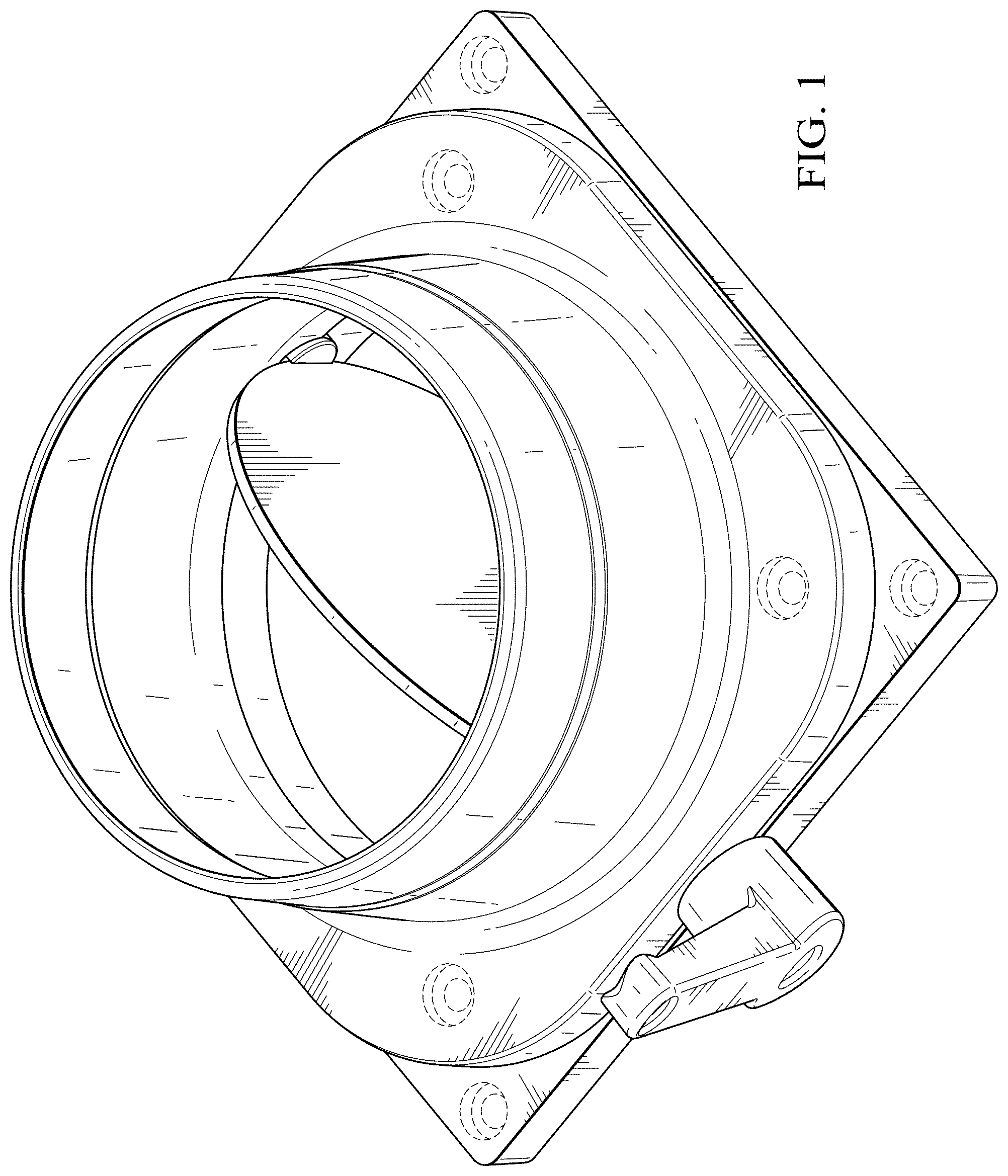 Patent USD1001854 Figure 1 – Blast gate