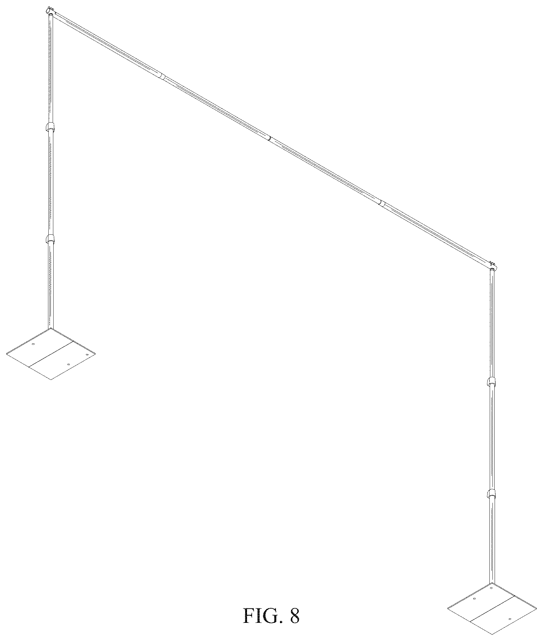Patent USD1001874 Figure 8 – Backdrop stand