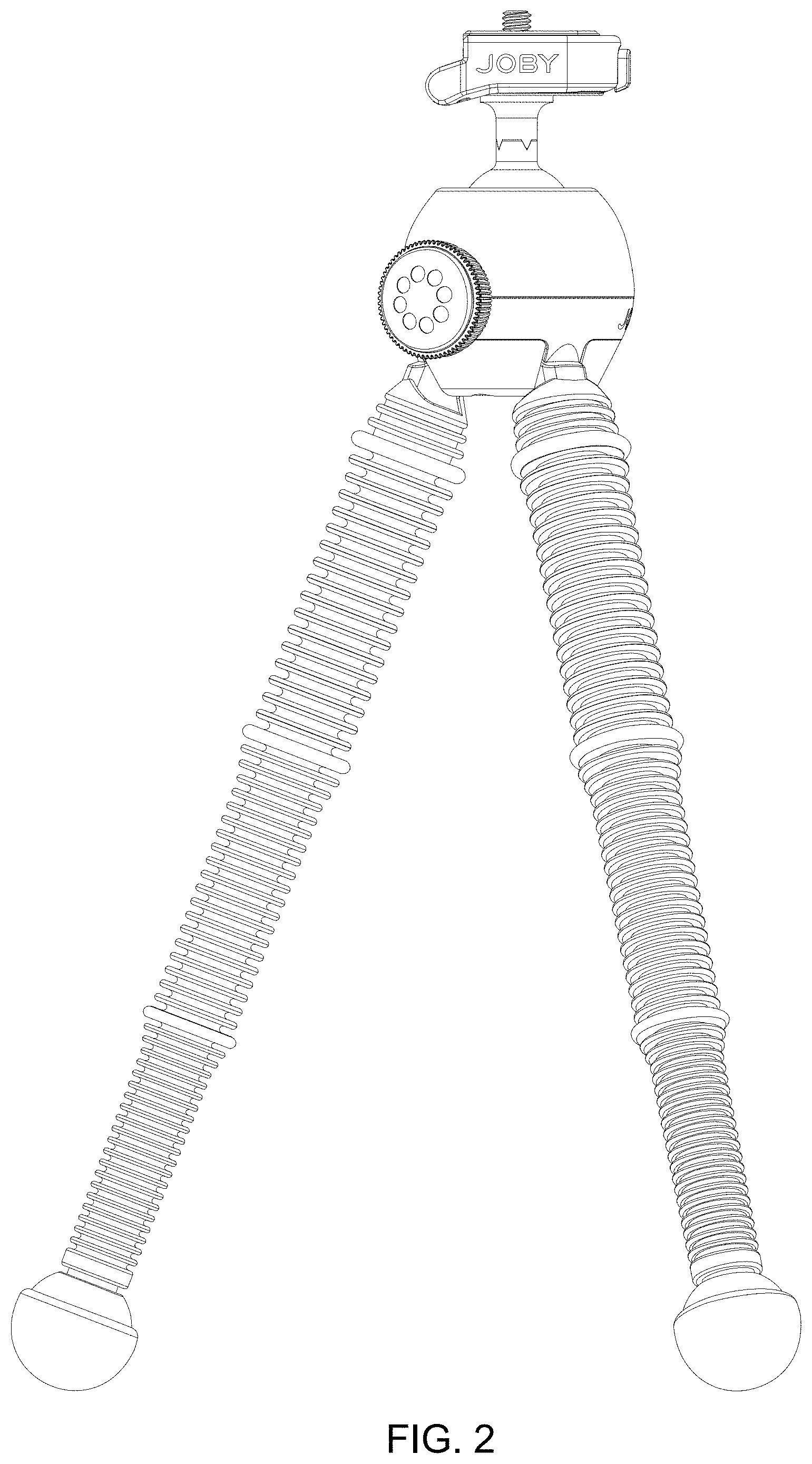 Patent USD1001877 Figure 2 – Tripod with mounting extension