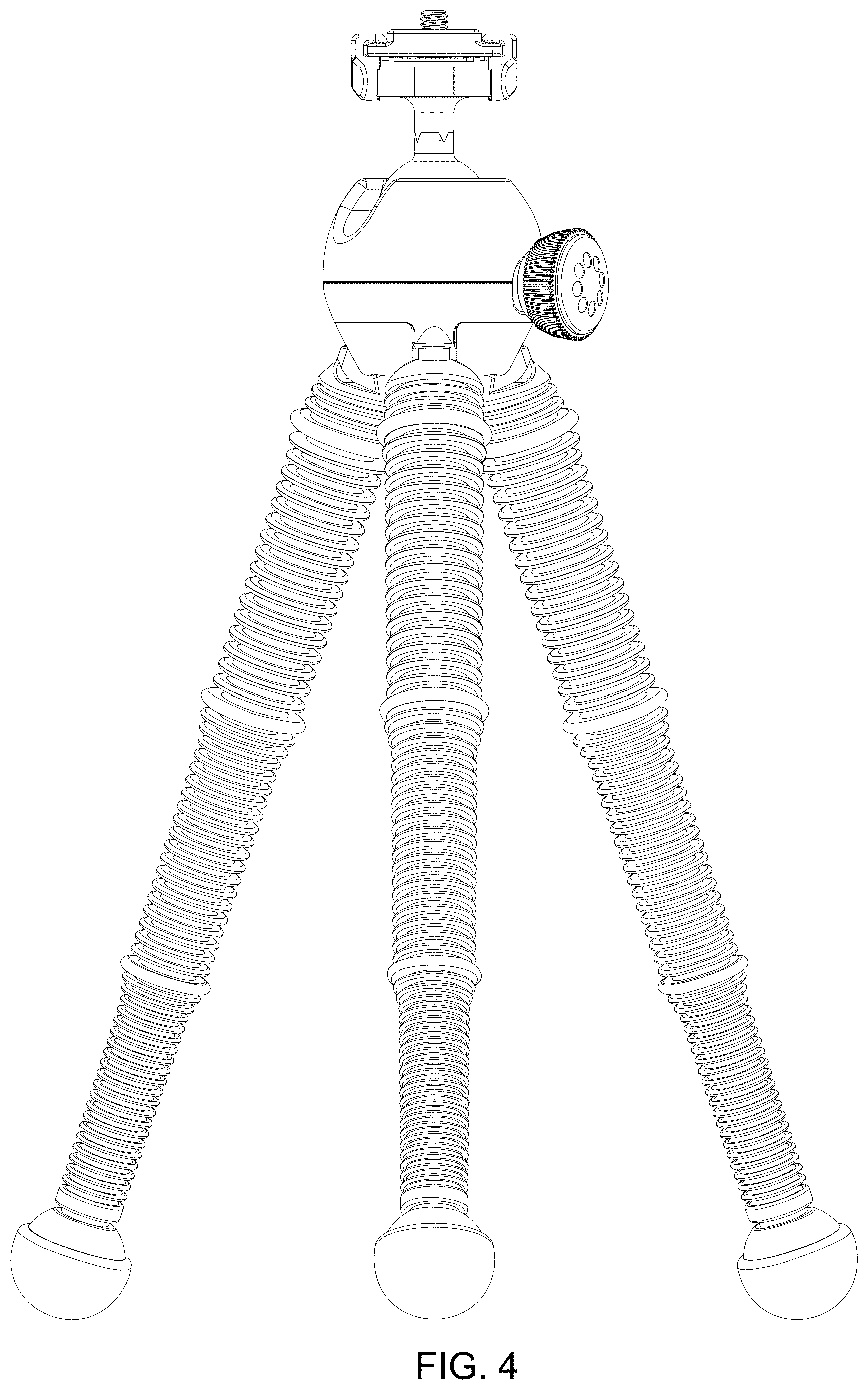 Patent USD1001877 Figure 4 – Tripod with mounting extension