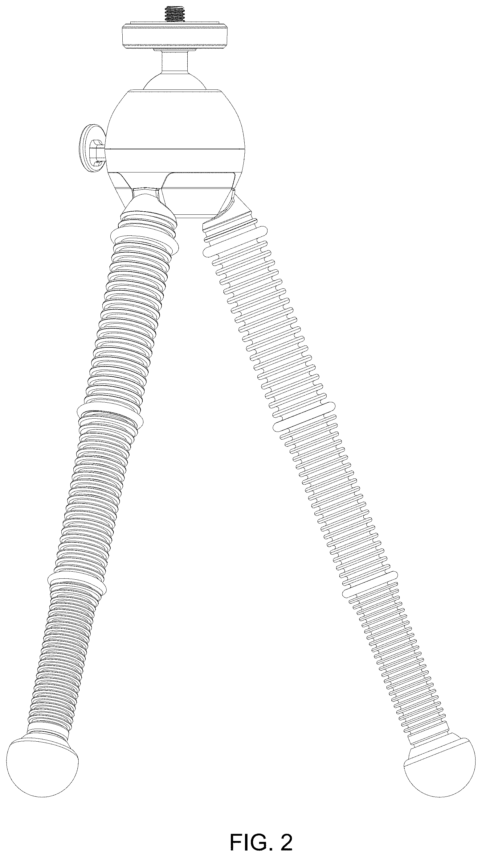Patent USD1001878 Figure 2 – Tripod with mounting extension