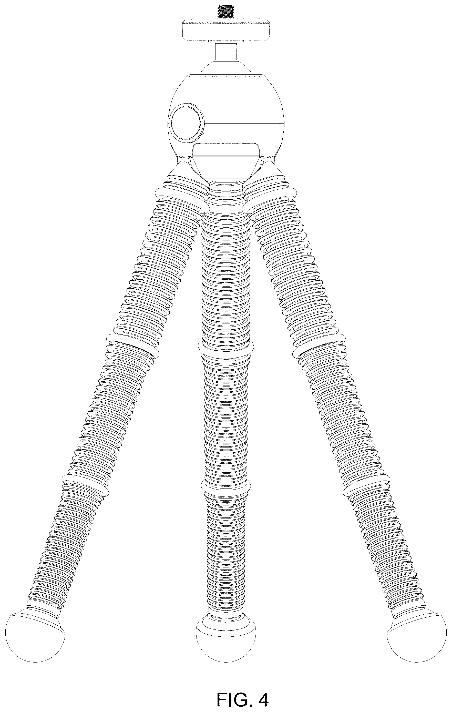 Patent USD1001878 Figure 4 – Tripod with mounting extension