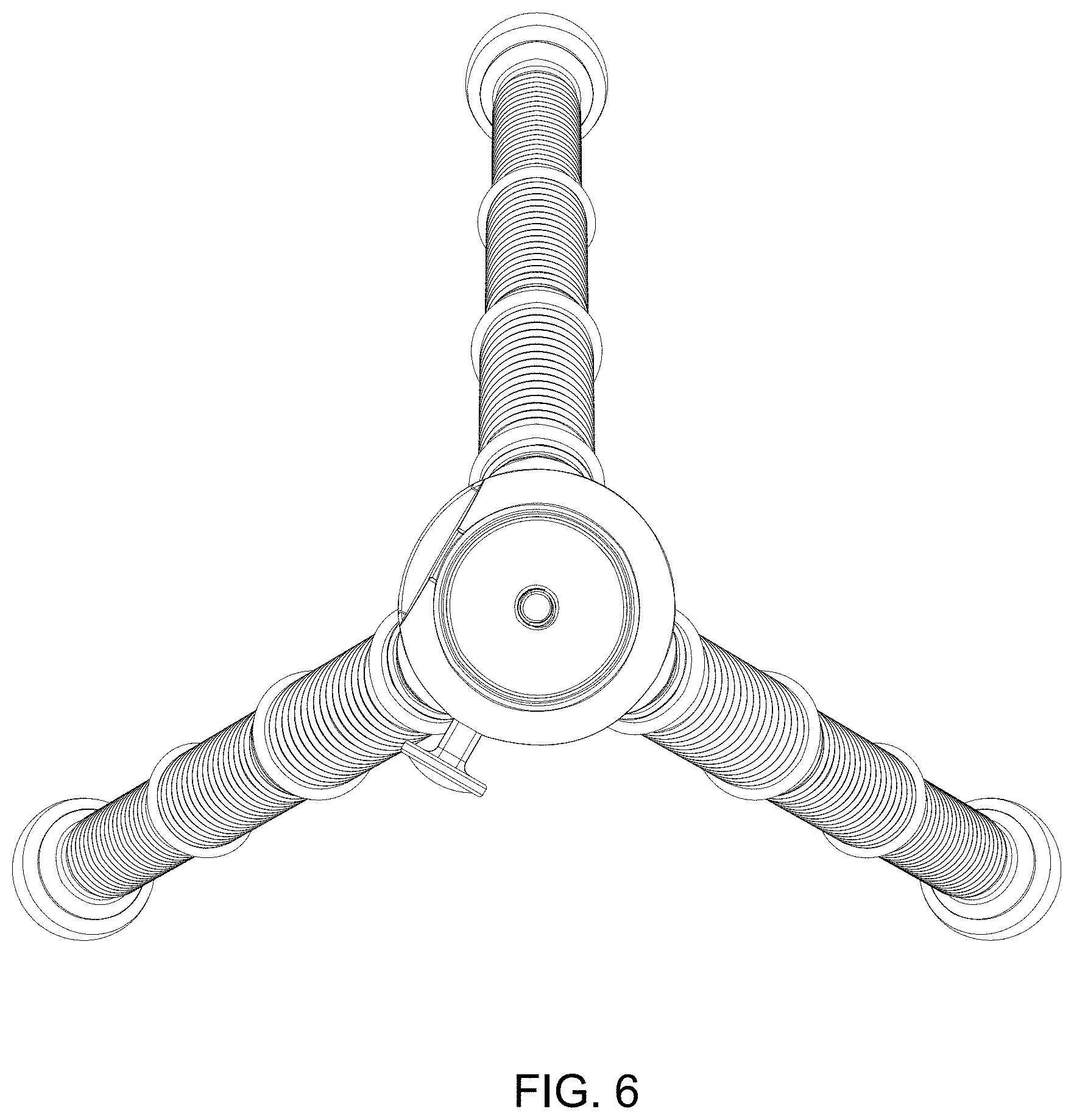 Patent USD1001878 Figure 6 – Tripod with mounting extension