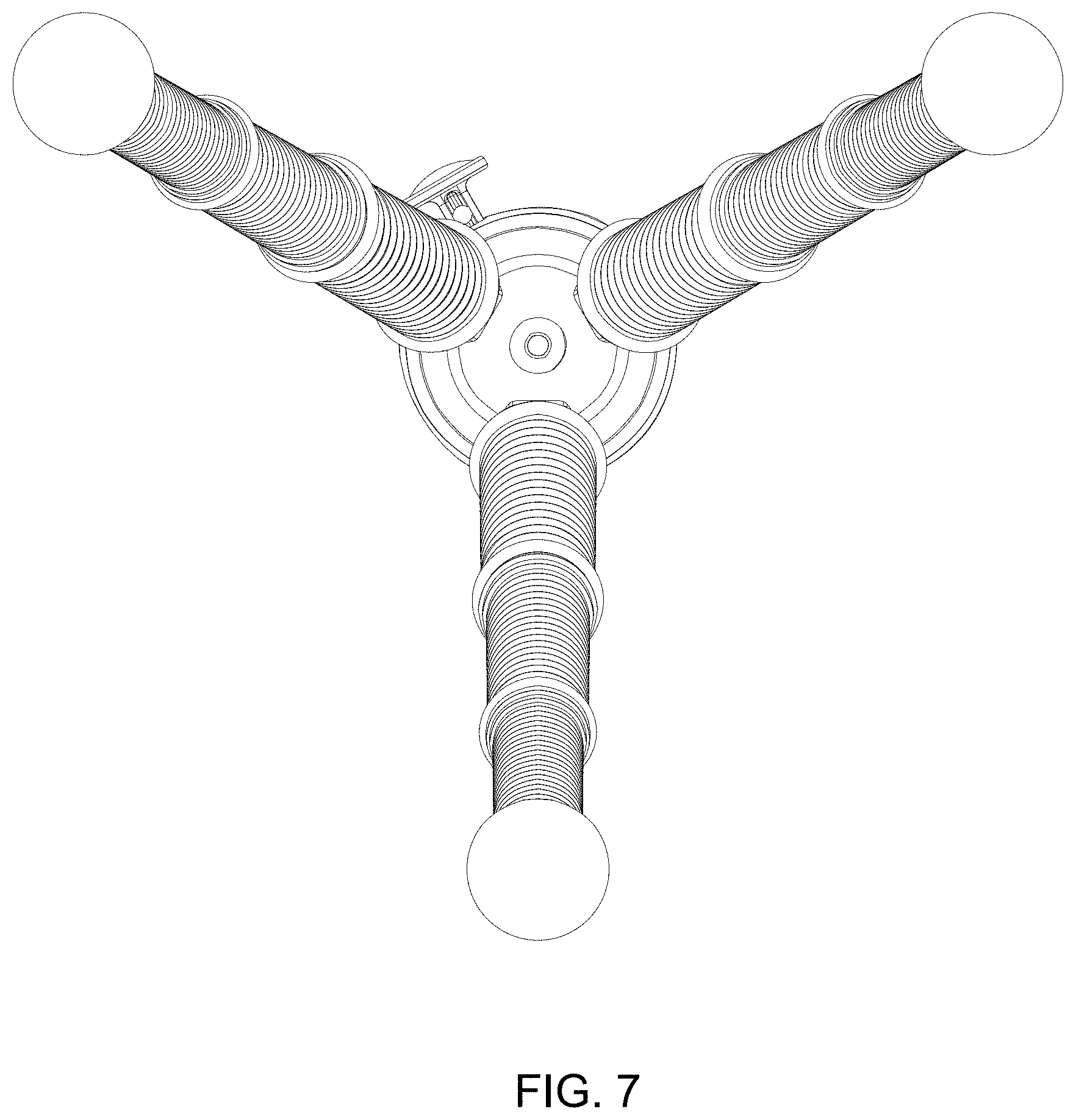 Patent USD1001878 Figure 7 – Tripod with mounting extension