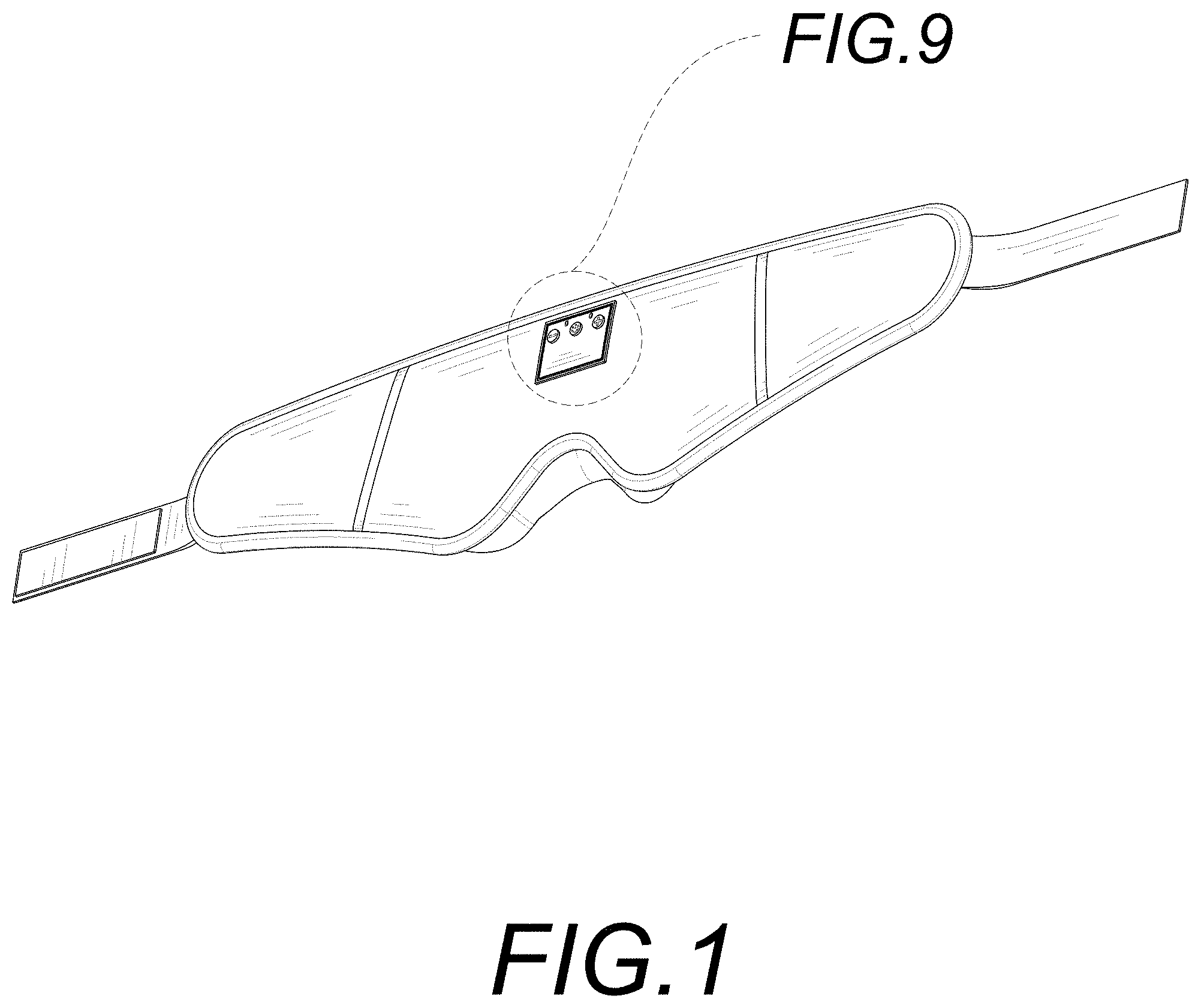 Patent USD1001880 Figure 1 – Ice silk eye mask