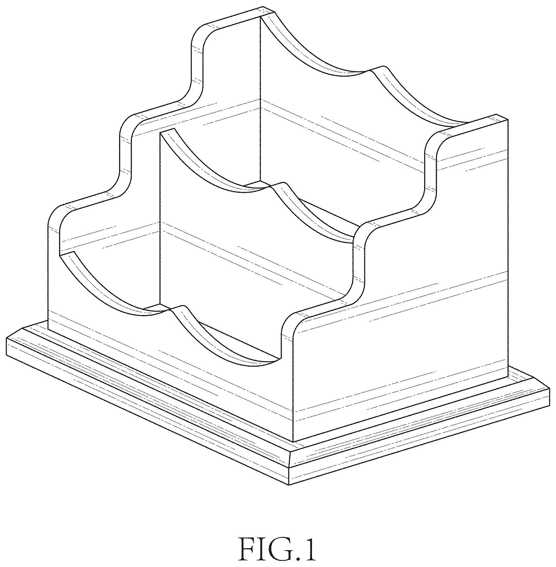 Patent USD1001889 Figure 1 – Business card holder