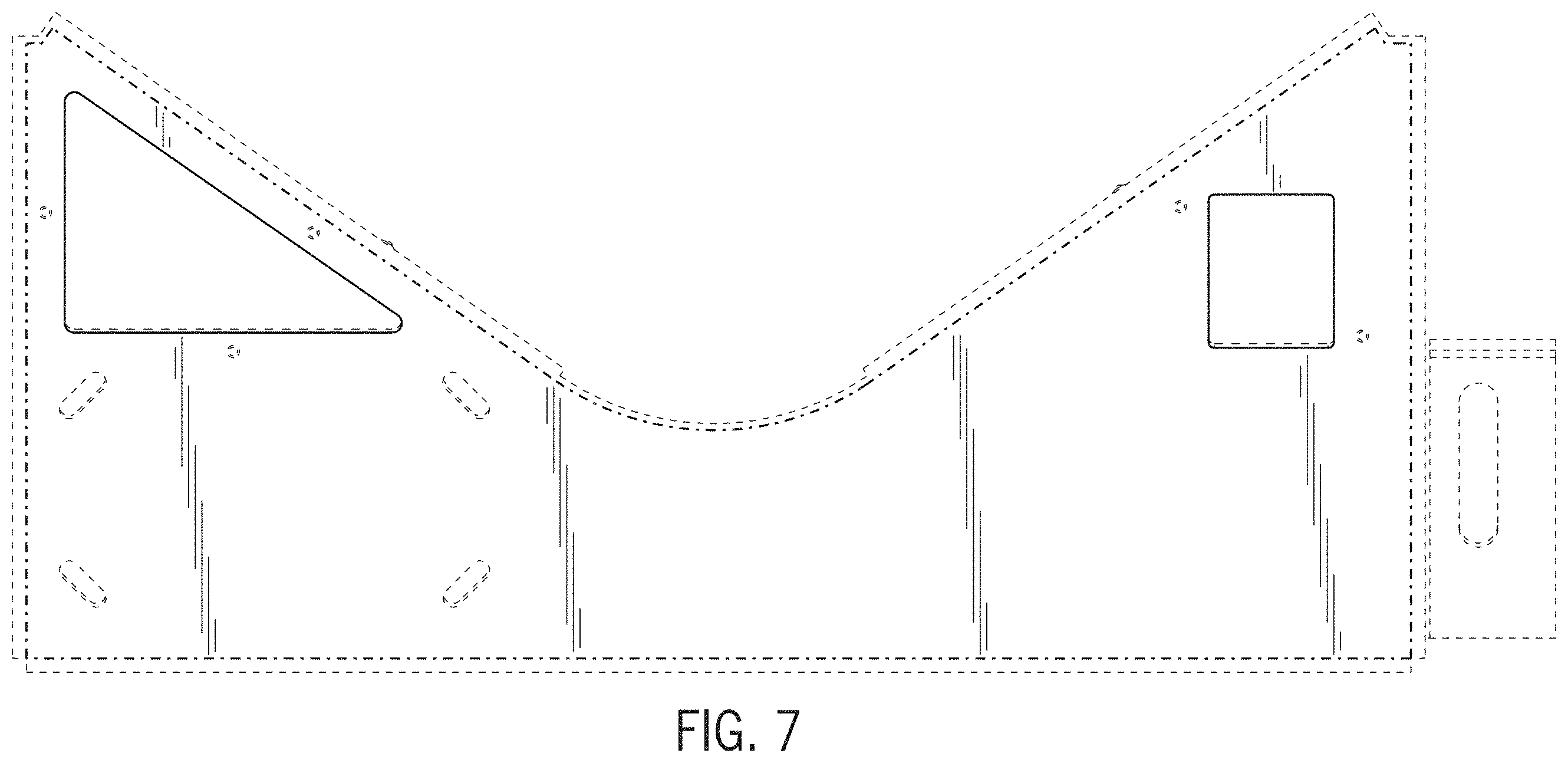 Patent USD1001895 Figure 5 – Playfield arch for a pinball machine