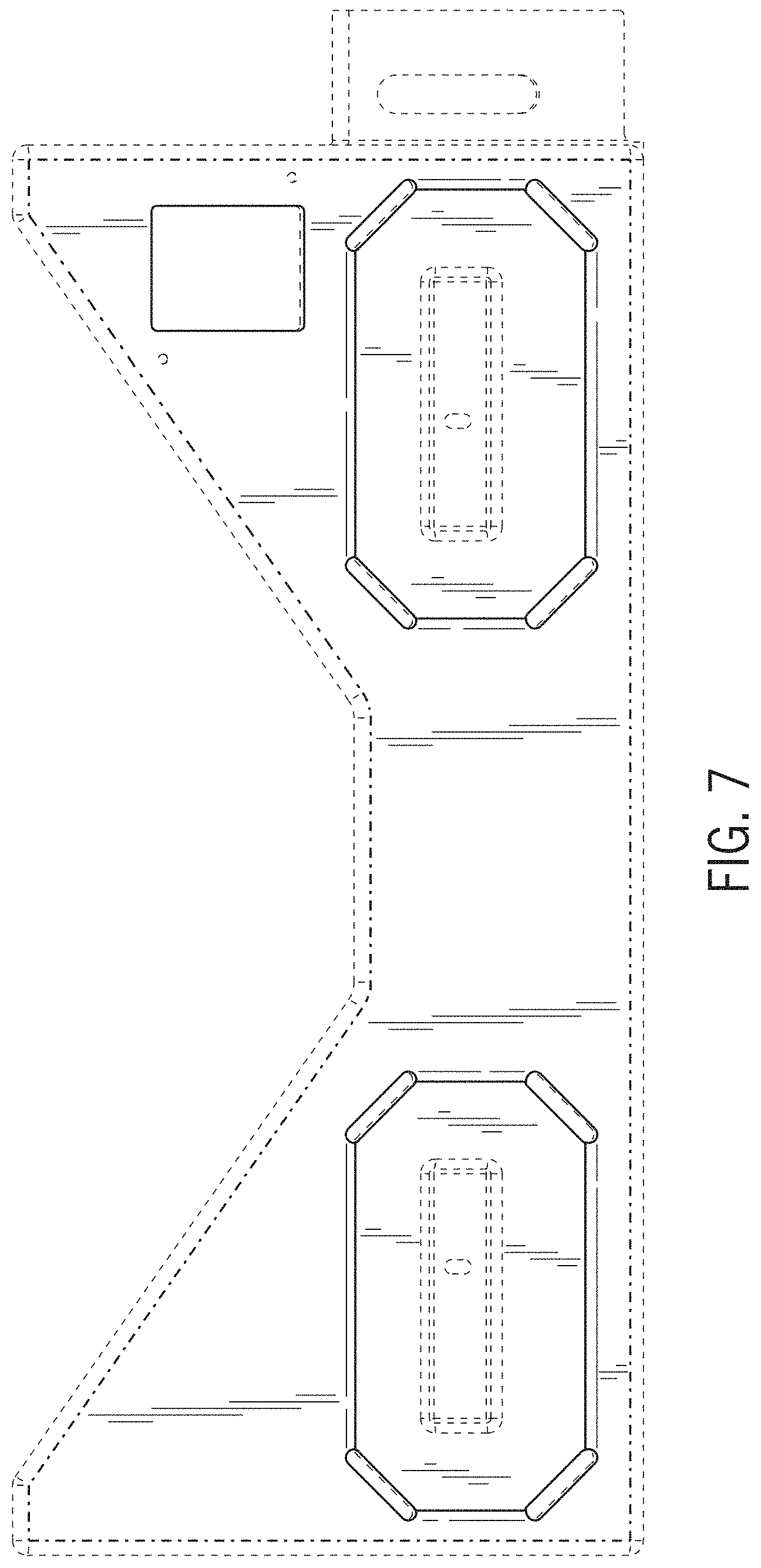 Patent USD1001896 Figure 5 – Playfield arch for a pinball machine