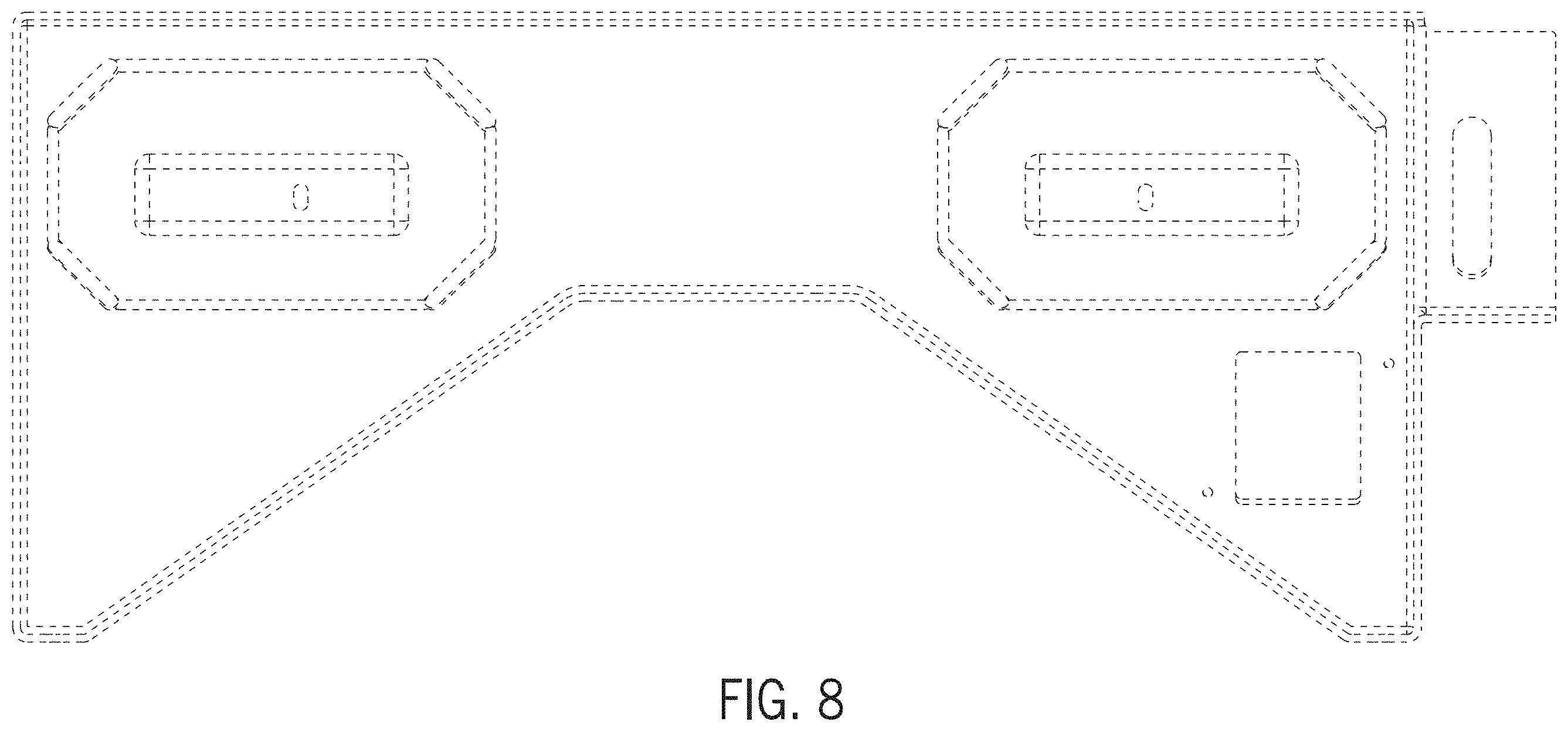Patent USD1001896 Figure 6 – Playfield arch for a pinball machine