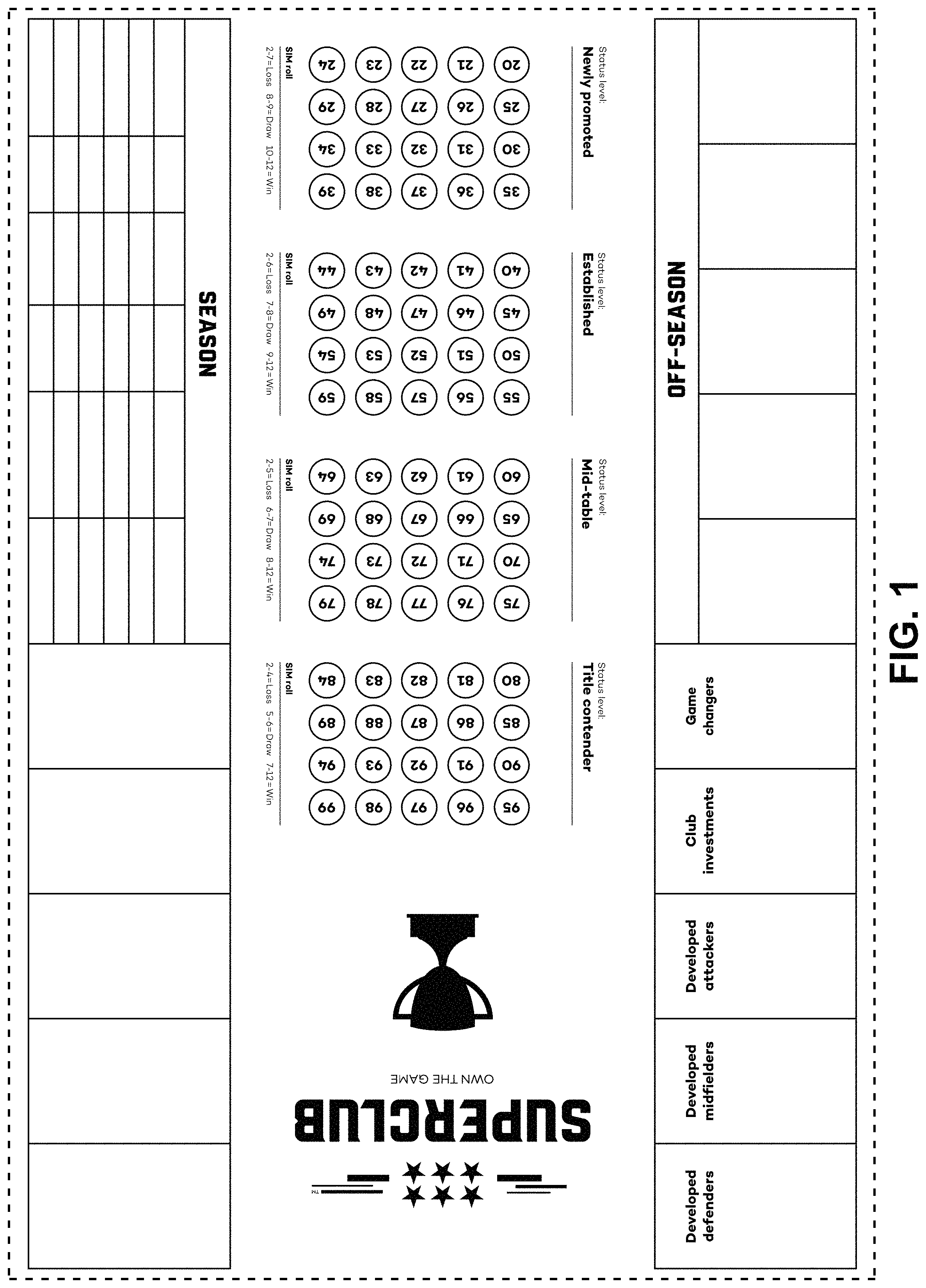 Patent USD1001900 Figure 1 – Game board