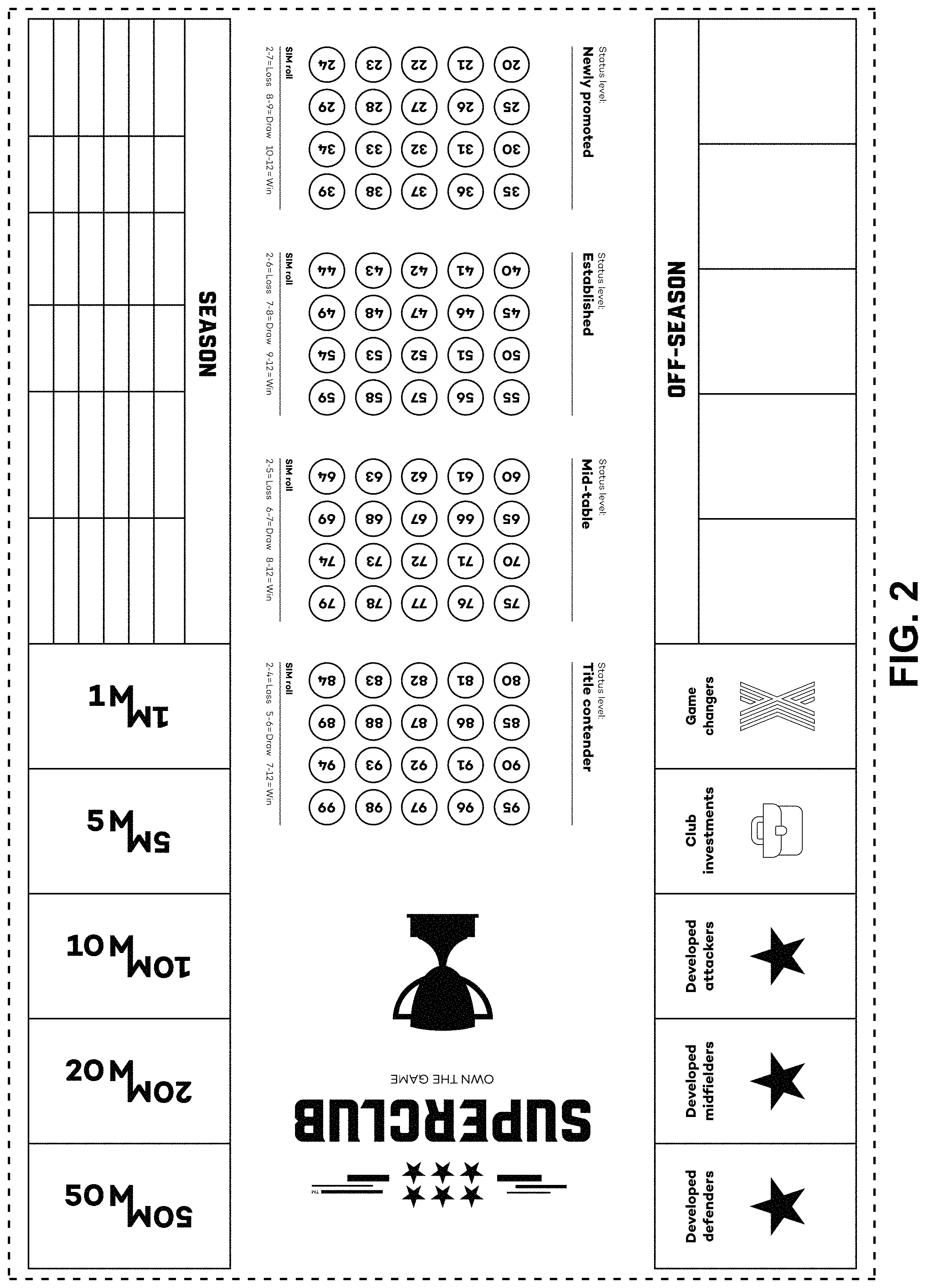 Patent USD1001900 Figure 2 – Game board