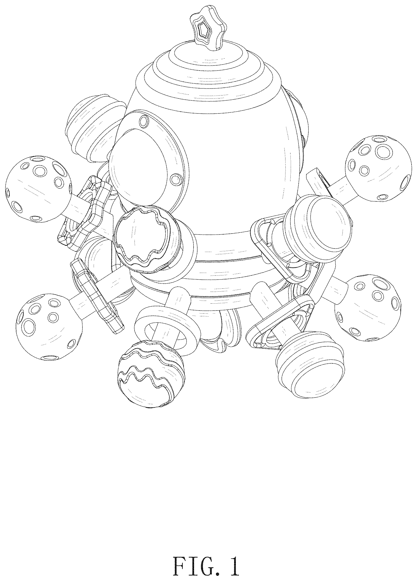 Patent USD1001902 Figure 1 – Rocket ball