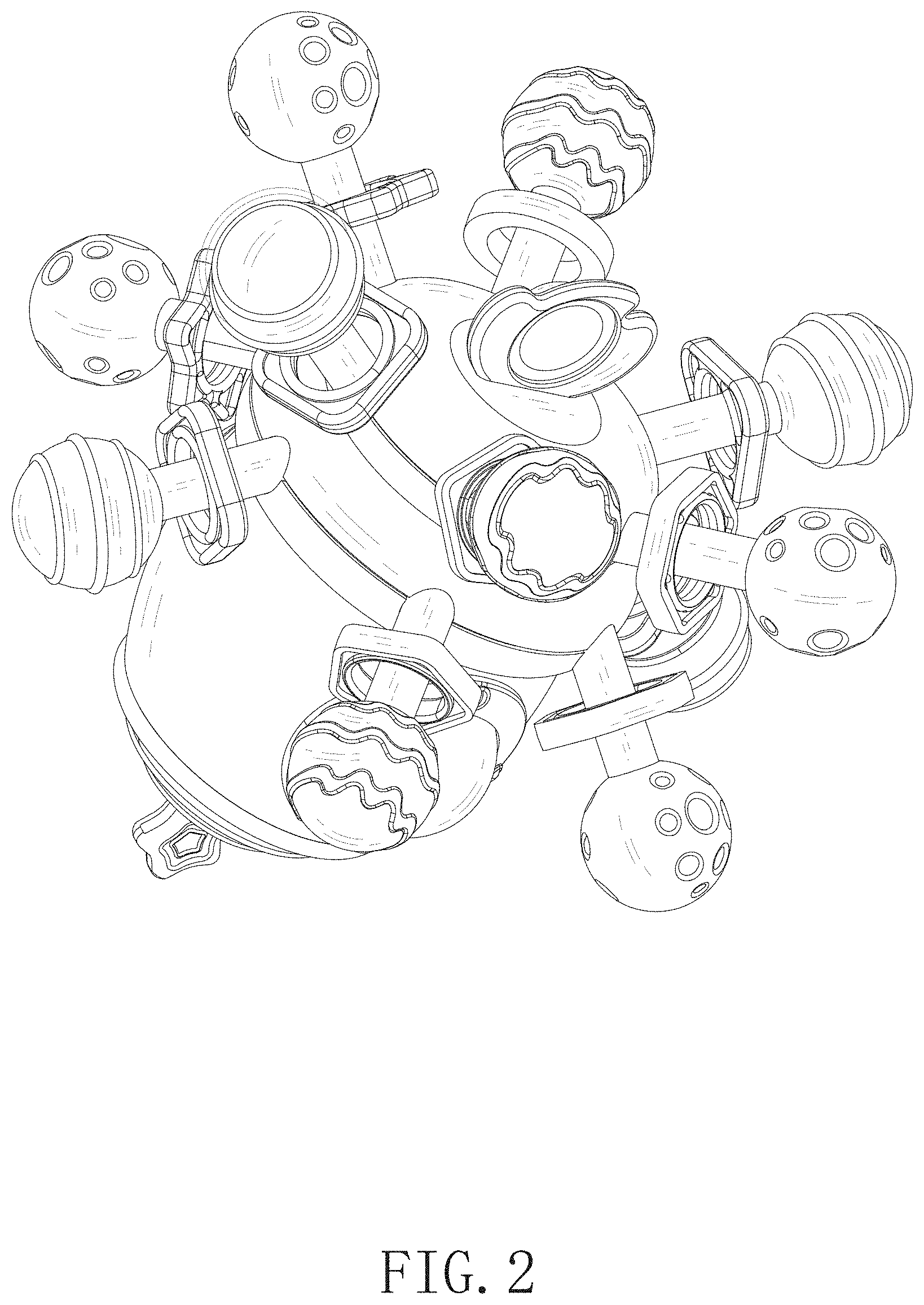 Patent USD1001902 Figure 2 – Rocket ball
