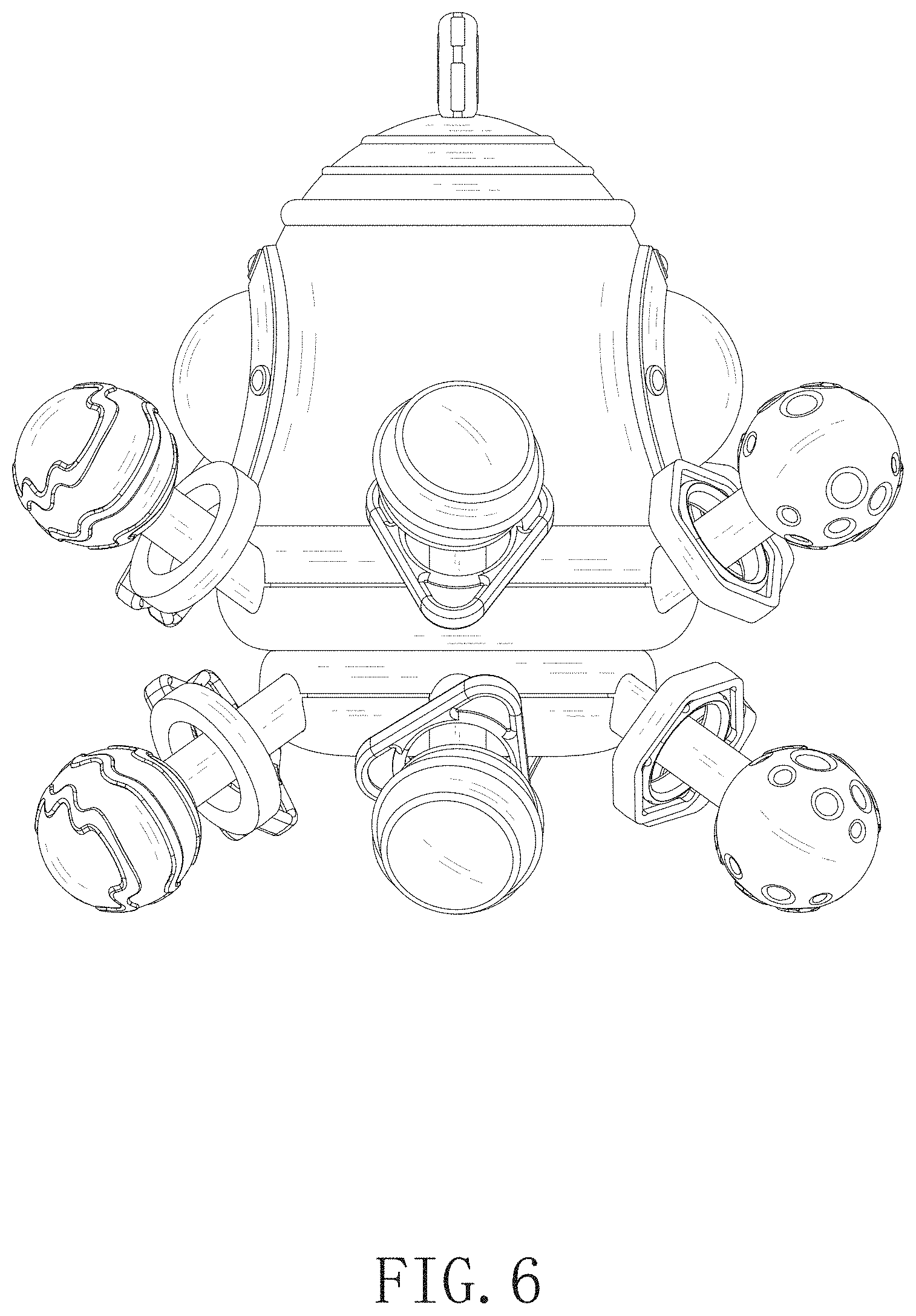 Patent USD1001902 Figure 6 – Rocket ball