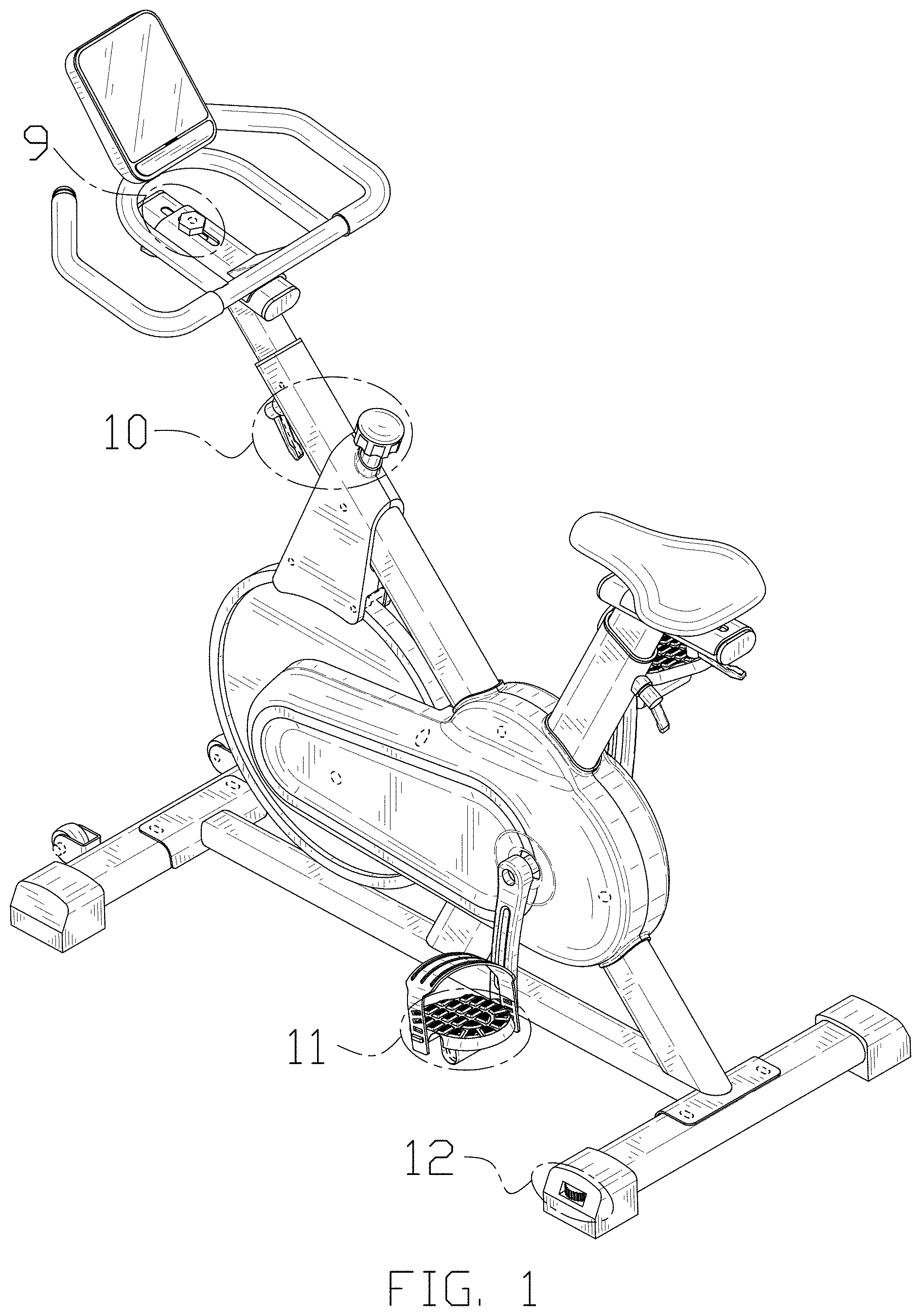 Patent USD1001919 Figure 1 – Exercise bike