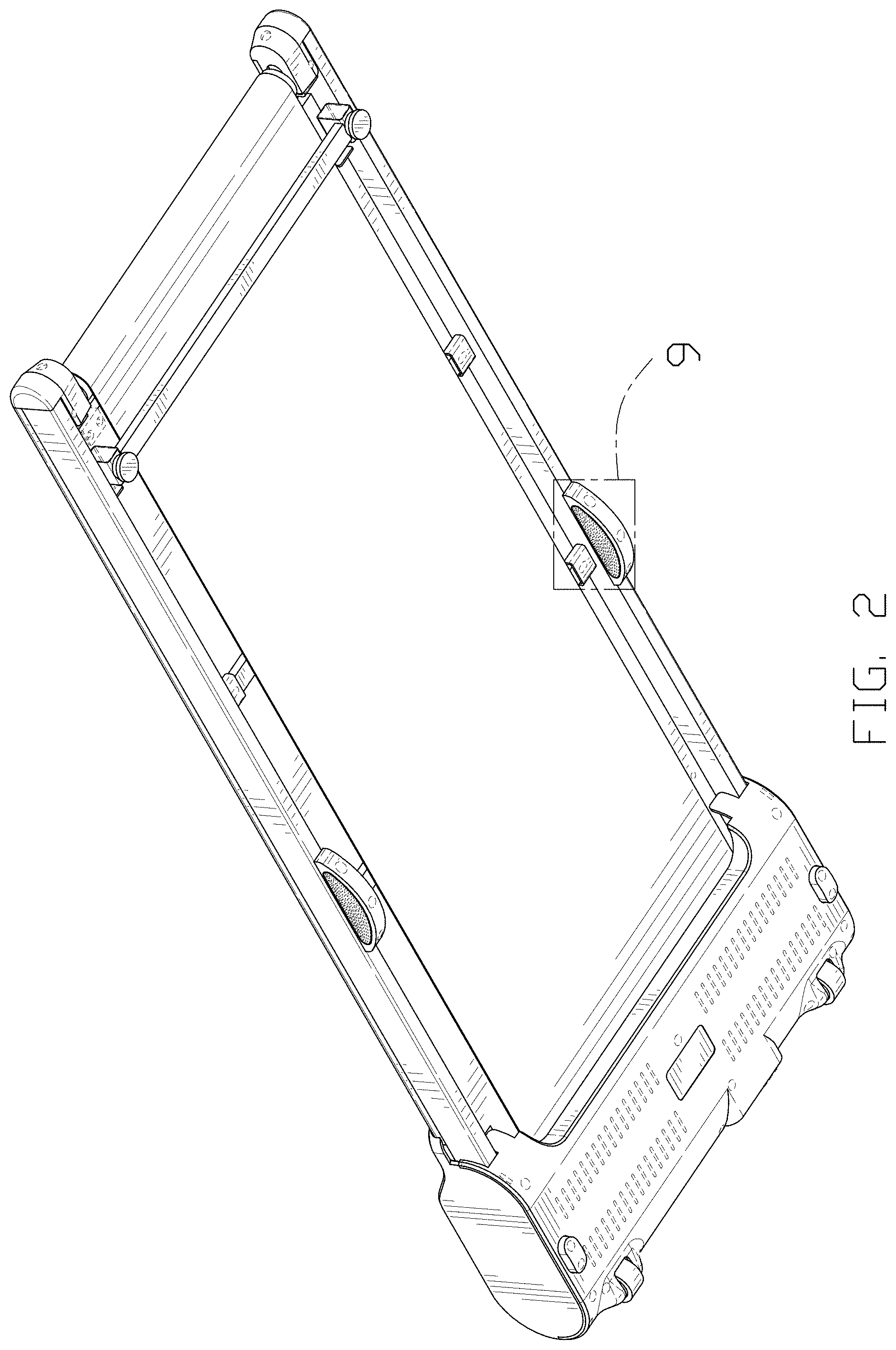 Patent USD1001921 Figure 2 – Walking treadmill