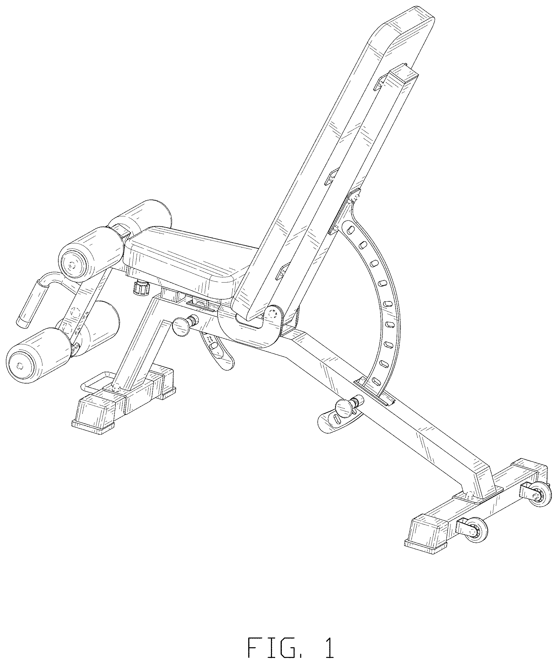 Patent USD1001926 — Exercise bench — Figure 1