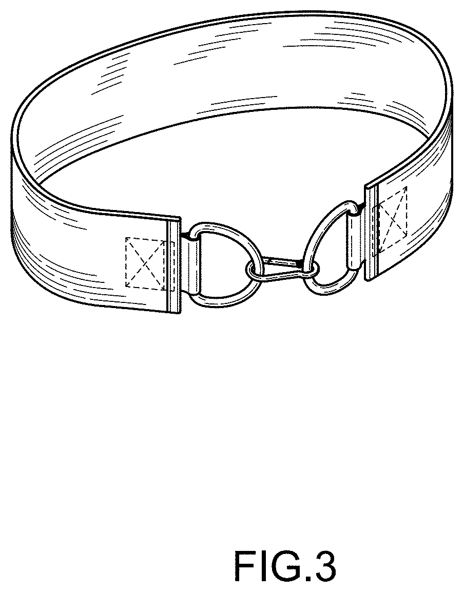 Patent USD1001927 Figure 3 – Set of resistance bands with handles