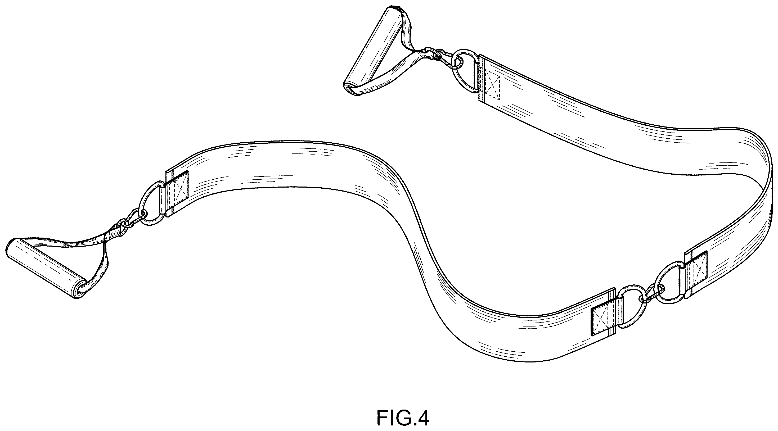 Patent USD1001927 Figure 4 – Set of resistance bands with handles