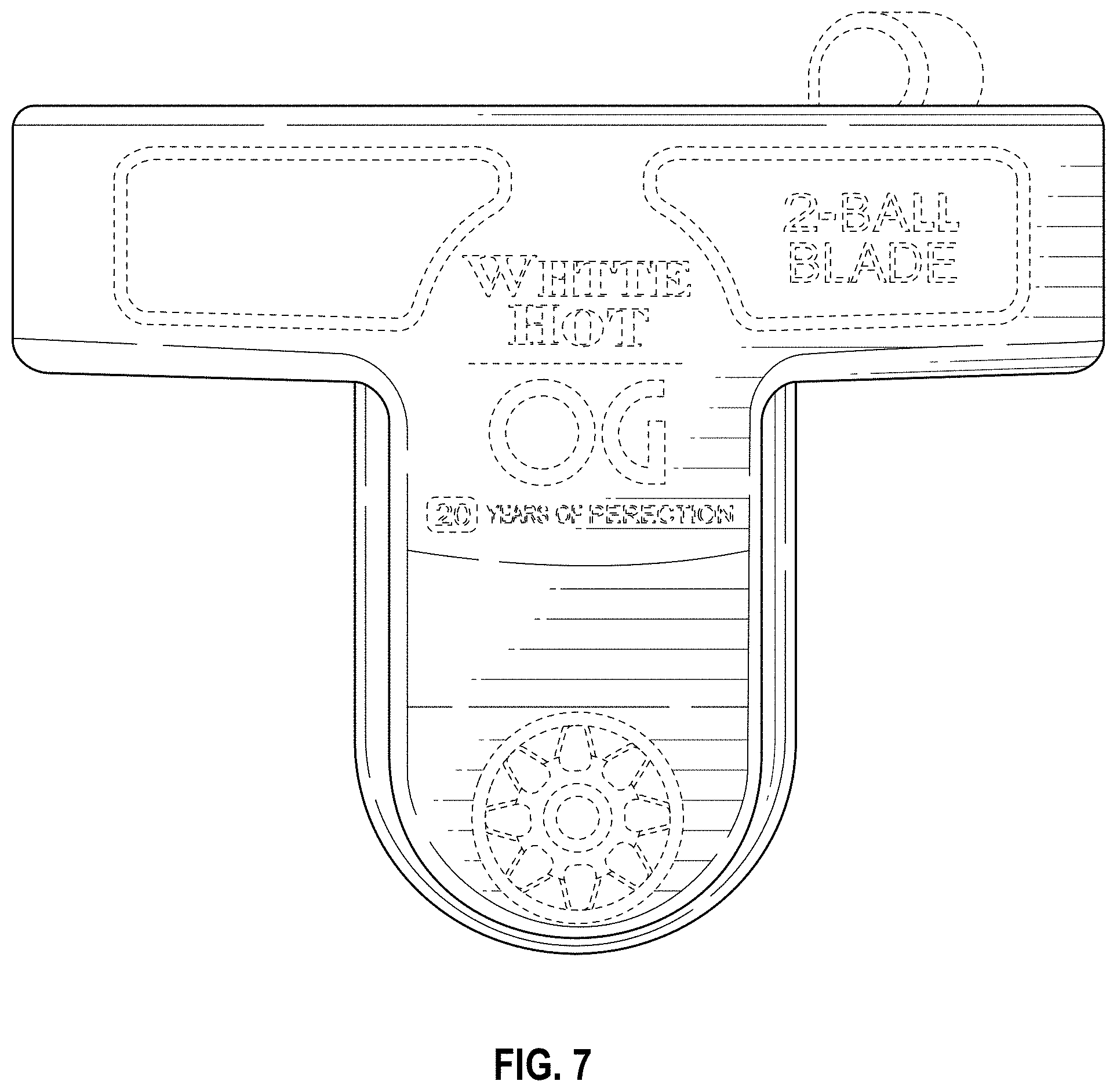 Patent USD1001933 Figure 5 – Putter head