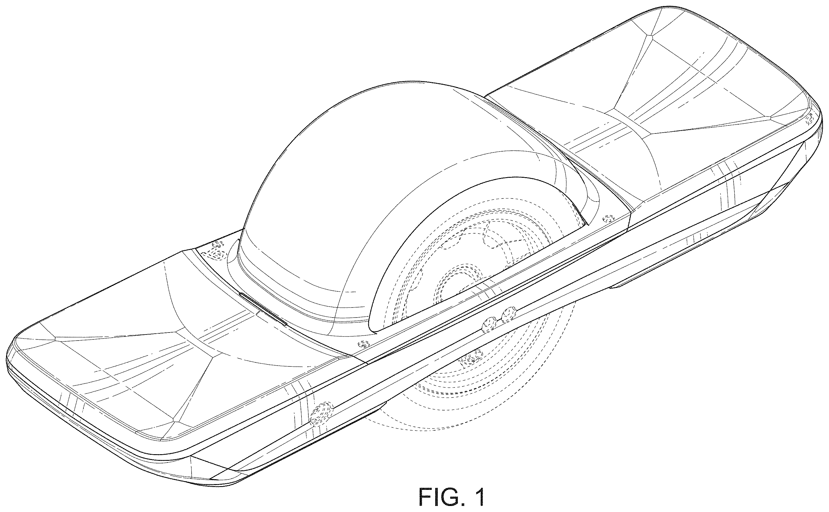 Patent USD1001945 Figure 1 – Electric vehicle with fender