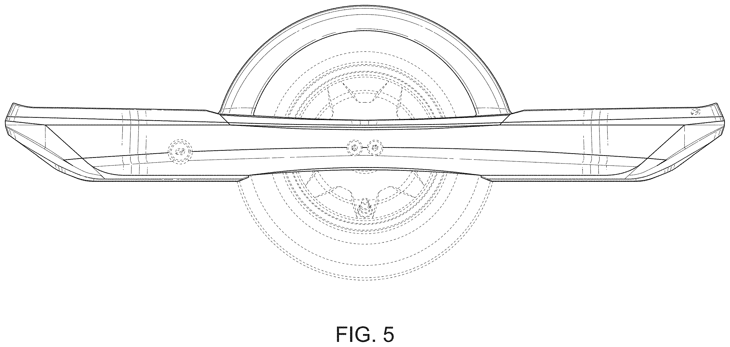Patent USD1001945 Figure 5 – Electric vehicle with fender