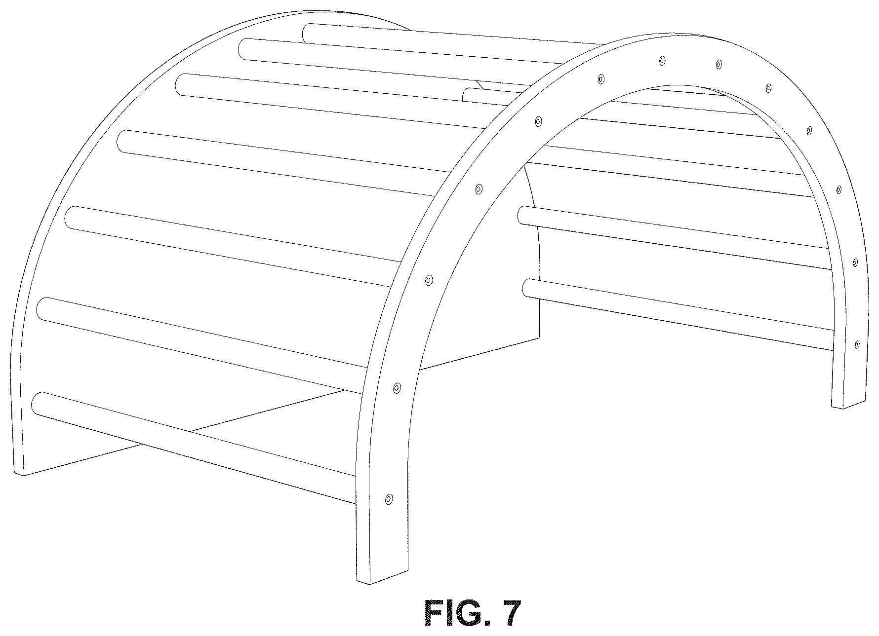 Patent USD1001946 Figure 7 – Climbing frame
