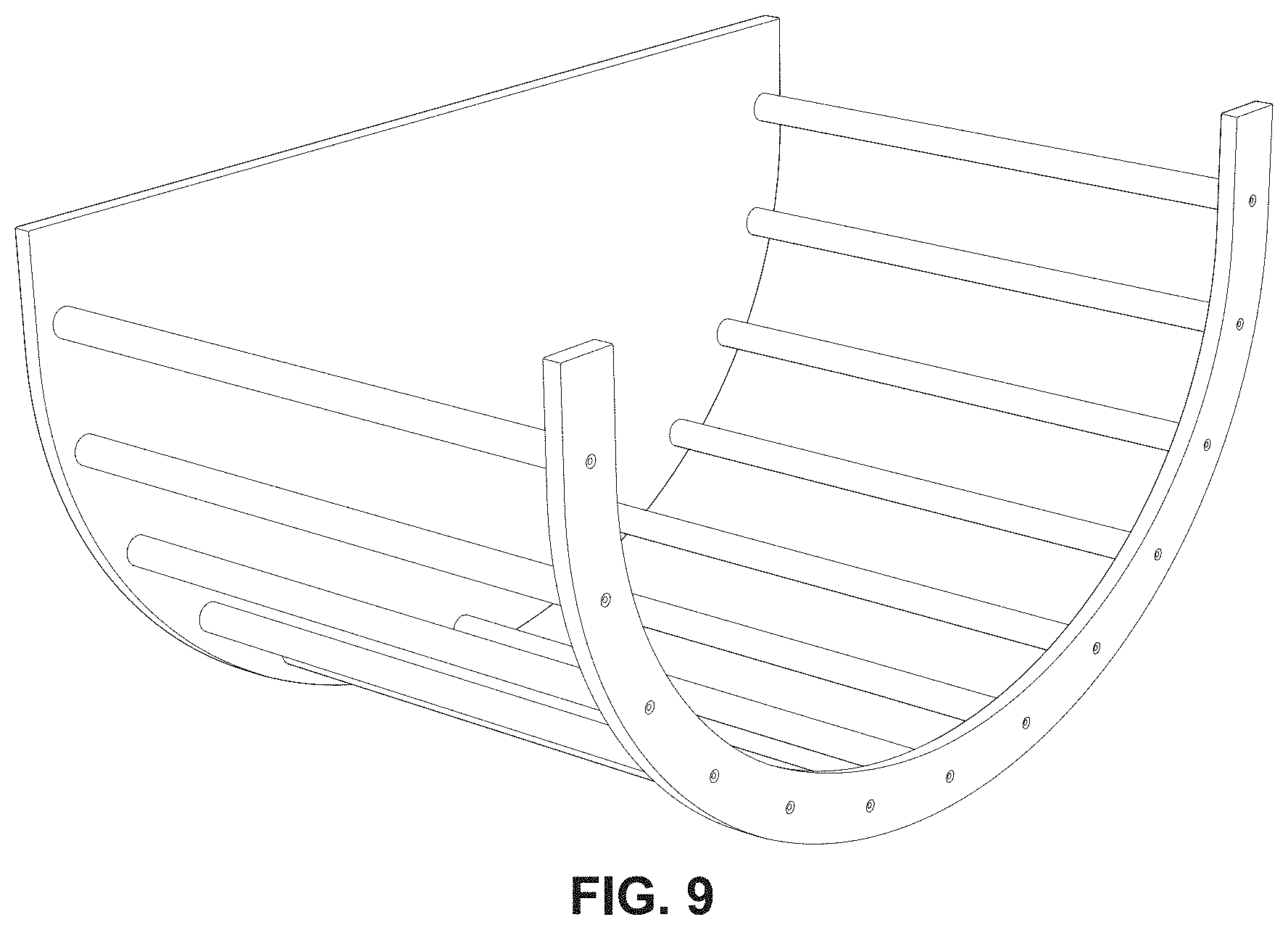 Patent USD1001946 Figure 9 – Climbing frame