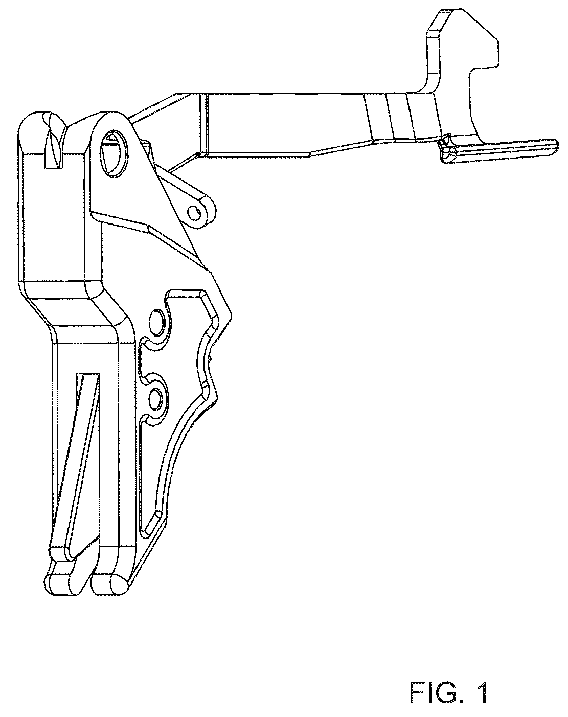Patent USD1001948 Figure 1 – Firearm trigger assembly
