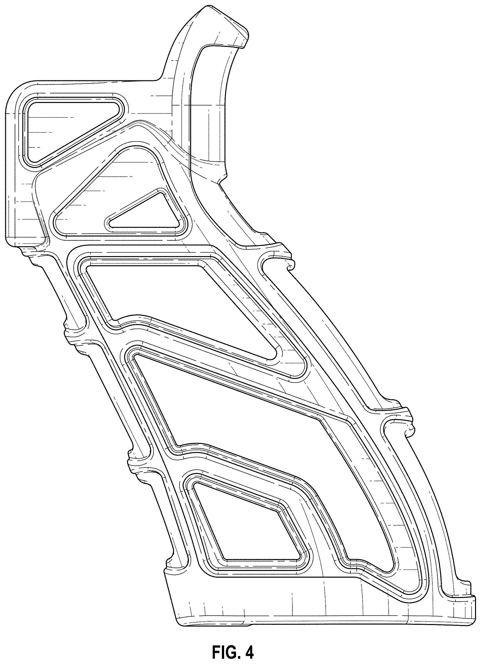Patent USD1001949 Figure 3 – Pistol grip frame